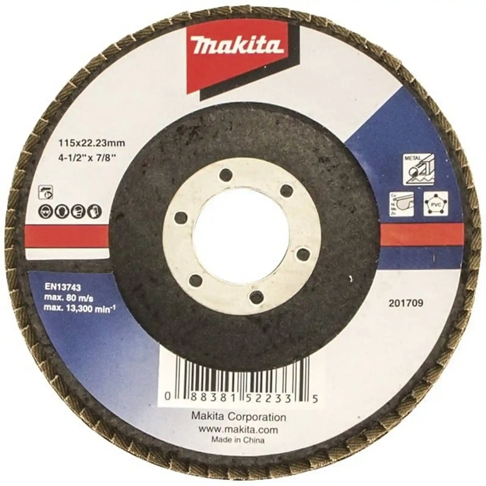Accesorii Makita - DISC SLEFUIRE EVANTAI 115X22.23 #A120, Makita