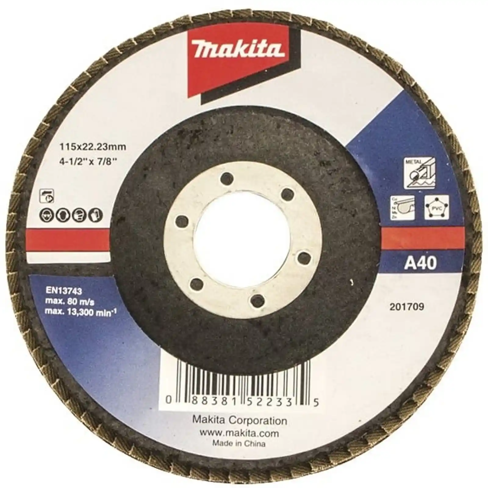 Accesorii Makita - DISC SLEFUIRE EVANTAI 115X22.23 #A40, Makita