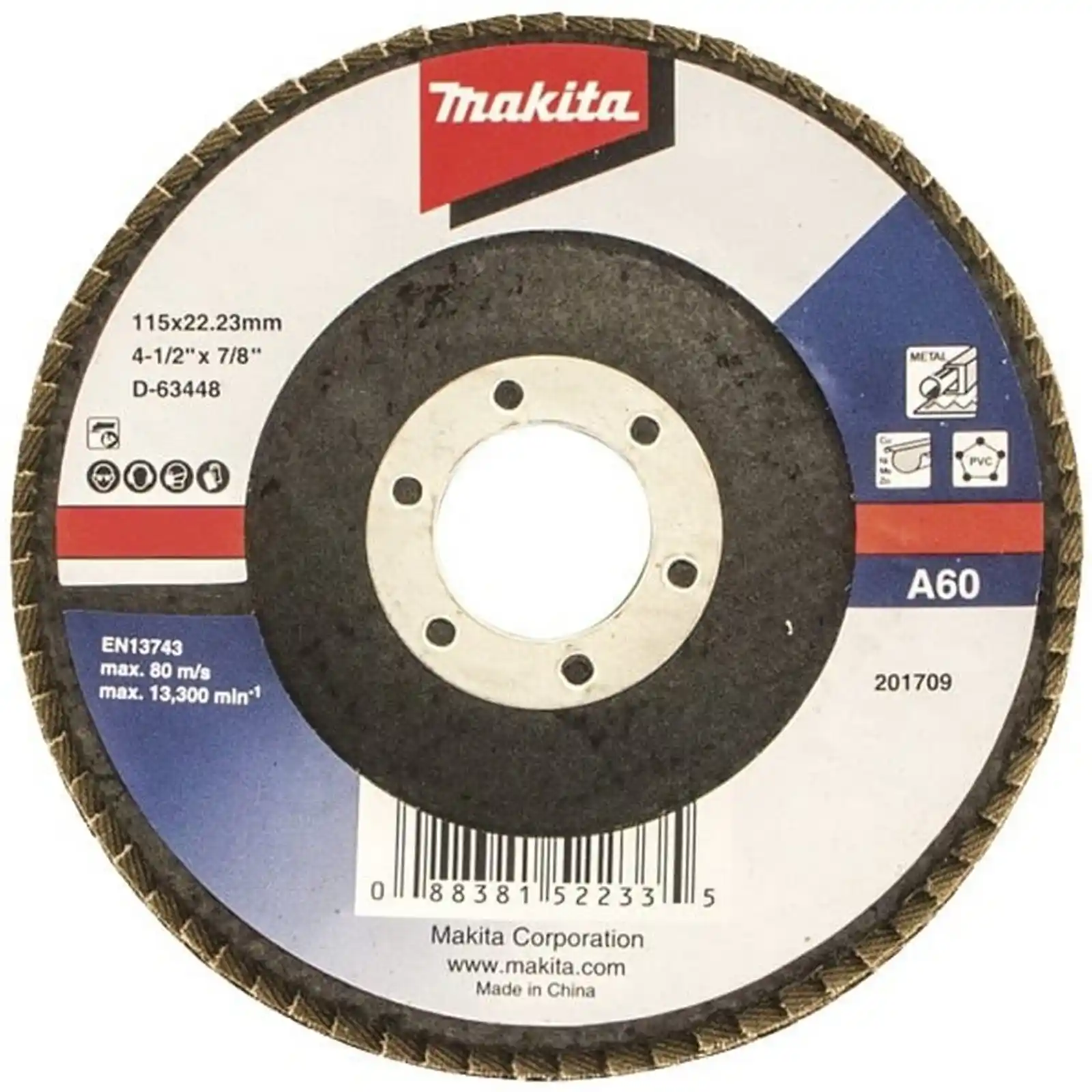 Accesorii Makita - DISC SLEFUIRE EVANTAI 115X22.23 #A60, Makita