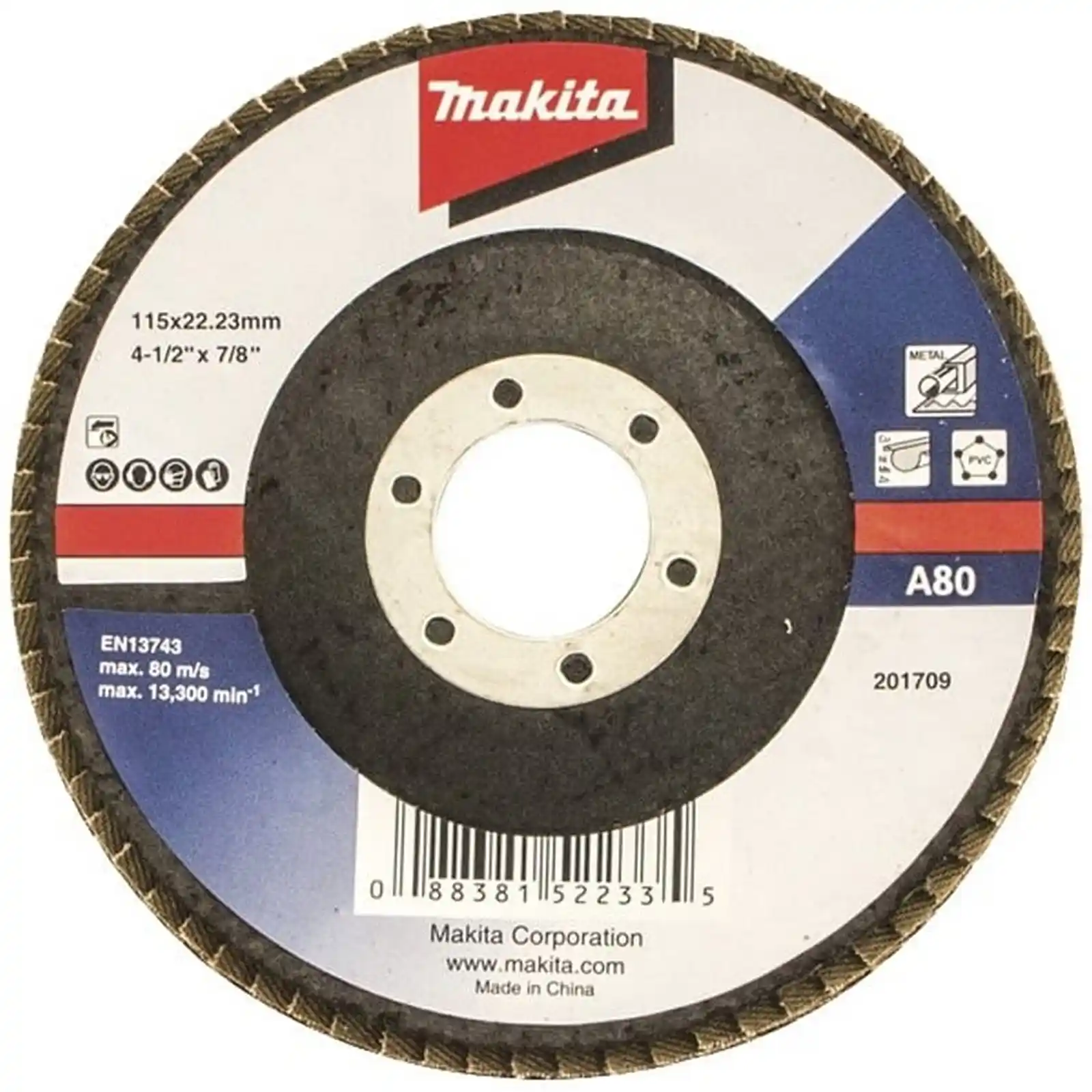 Accesorii Makita - DISC SLEFUIRE EVANTAI 115X22.23 #A80, Makita