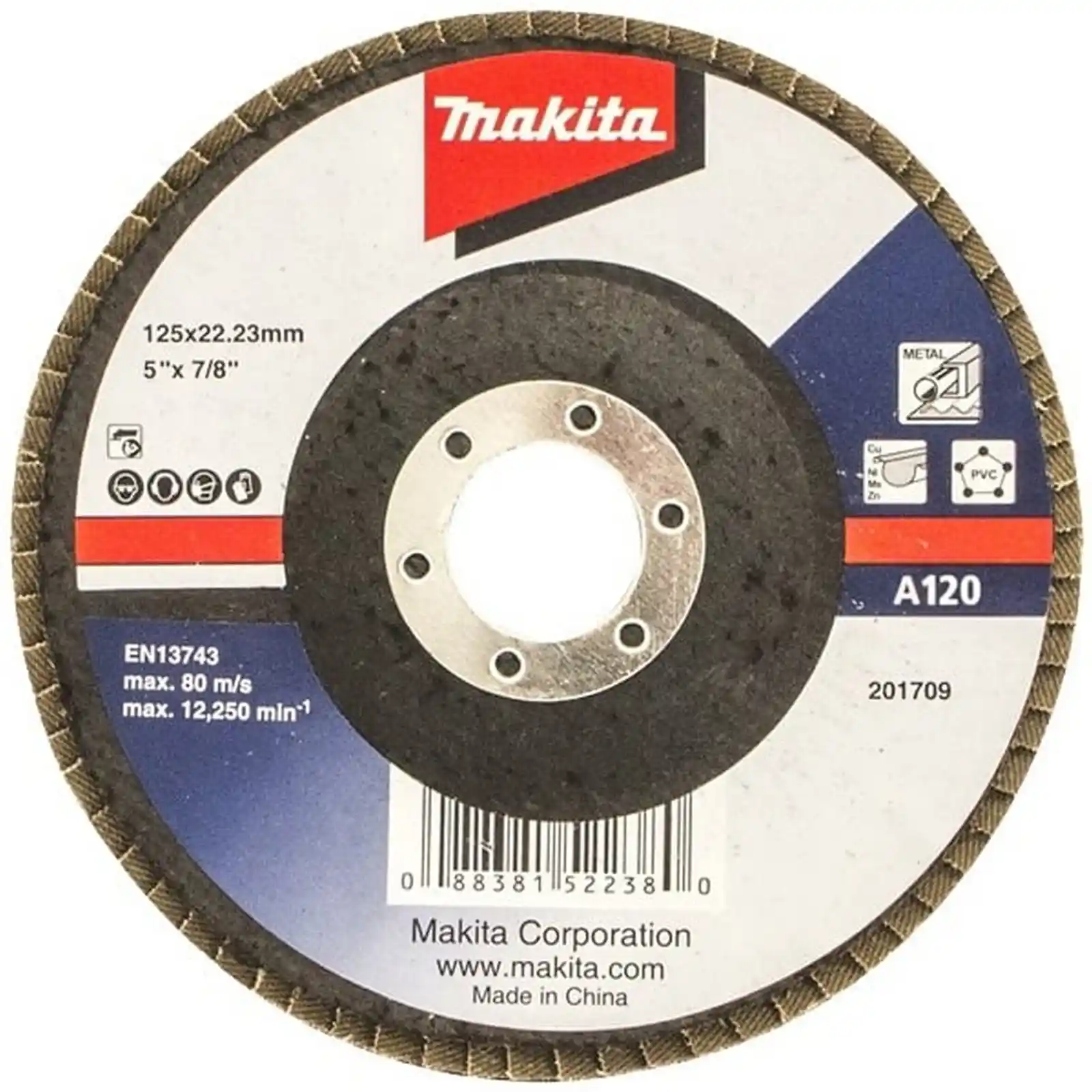 Accesorii Makita - DISC SLEFUIRE EVANTAI 125X22.23 #120, Makita