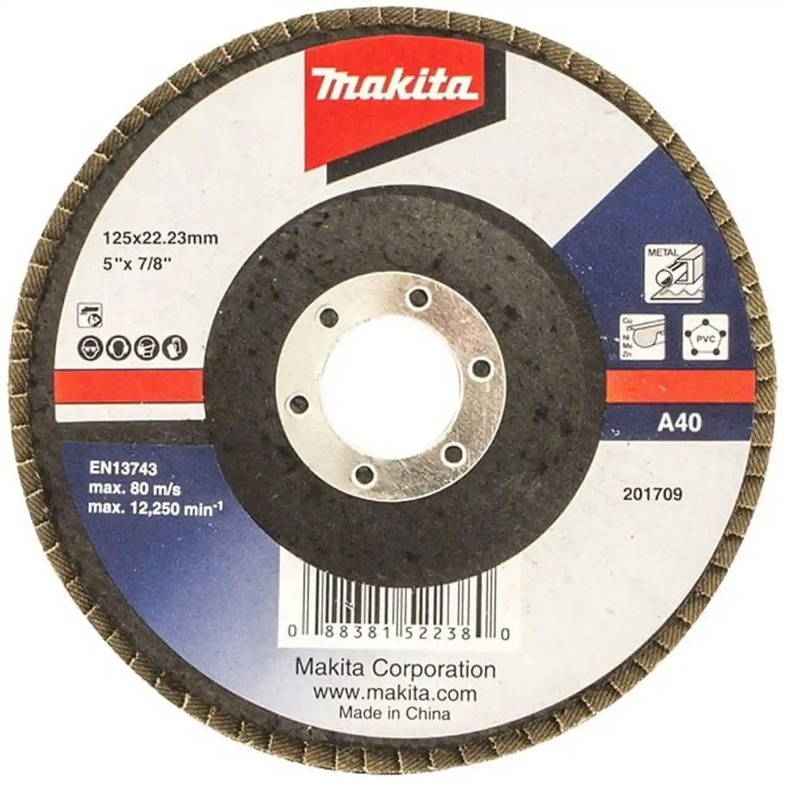Accesorii Makita - DISC SLEFUIRE EVANTAI 125X22.23 #60, Makita