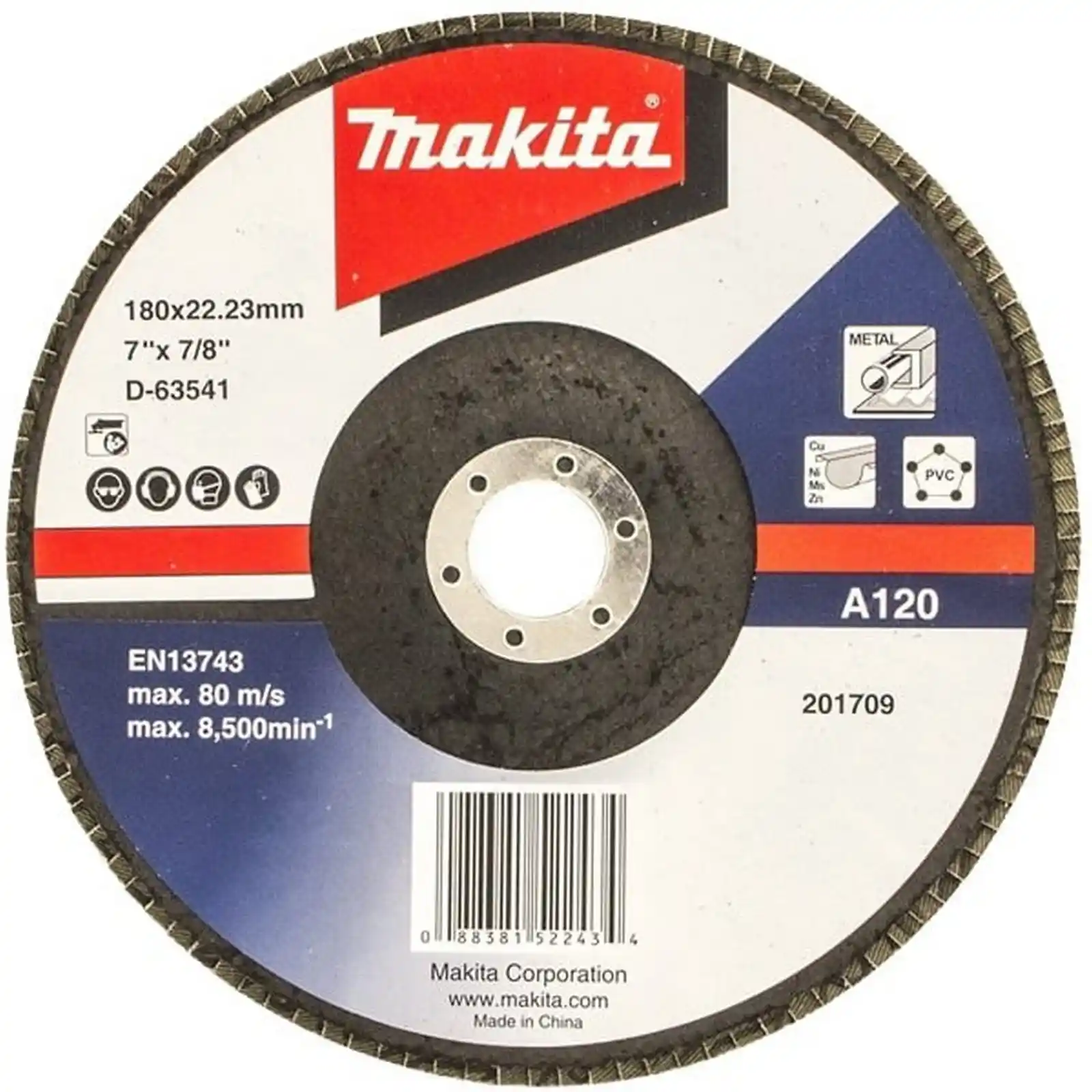 Accesorii Makita - DISC SLEFUIRE EVANTAI 180X22.23 #A120, Makita