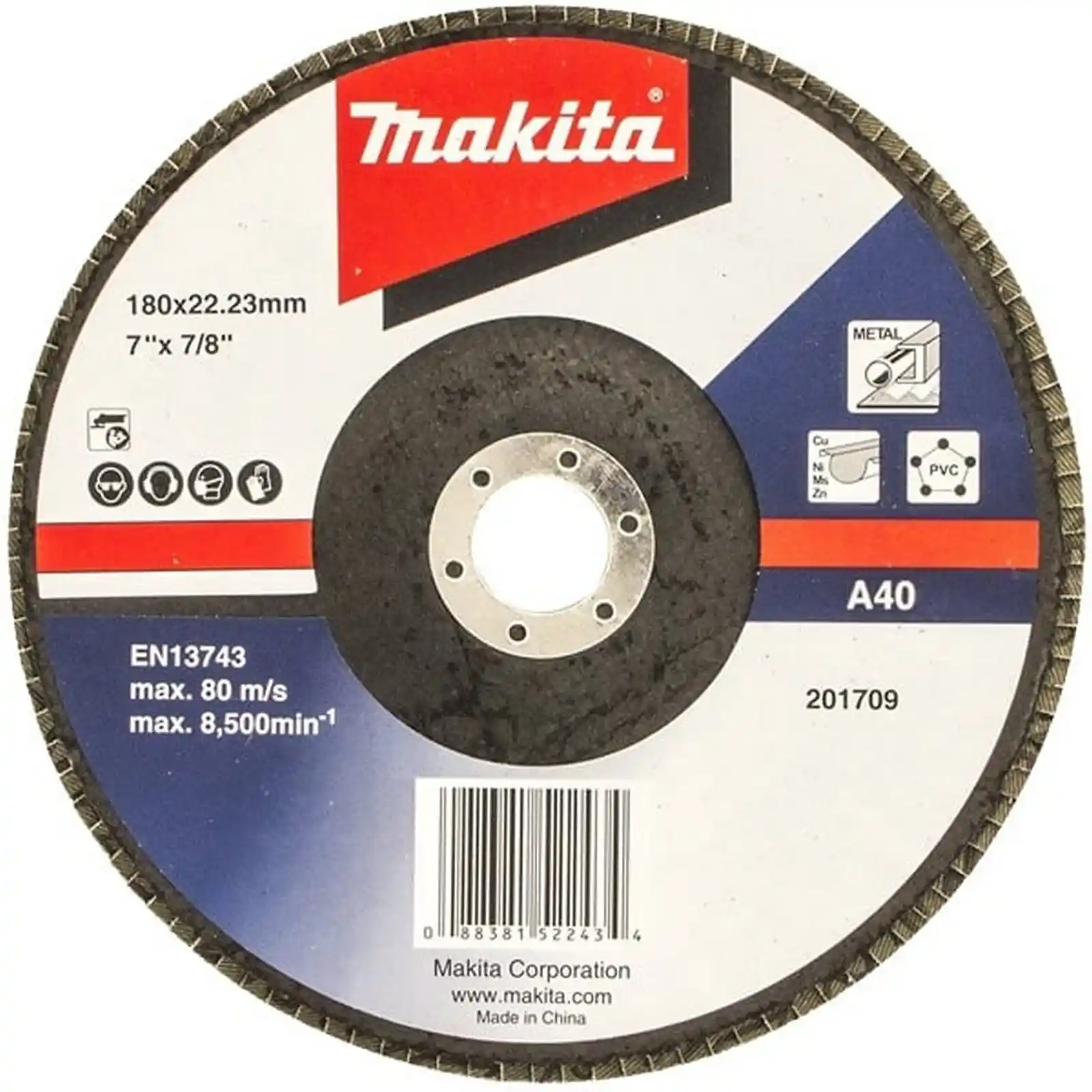 Accesorii Makita - DISC SLEFUIRE EVANTAI 180X22.23 #A40, Makita