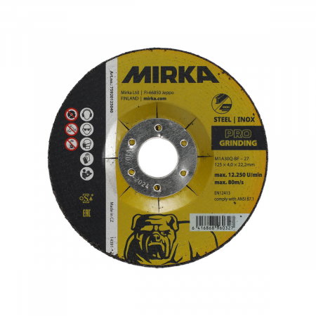 Unelte si scule Mirka - Disc slefuire Mirka PRO 180x6,0x22,2mm M1A30R-BF Inox/Otel, 10 bucati/pachet, Mirka