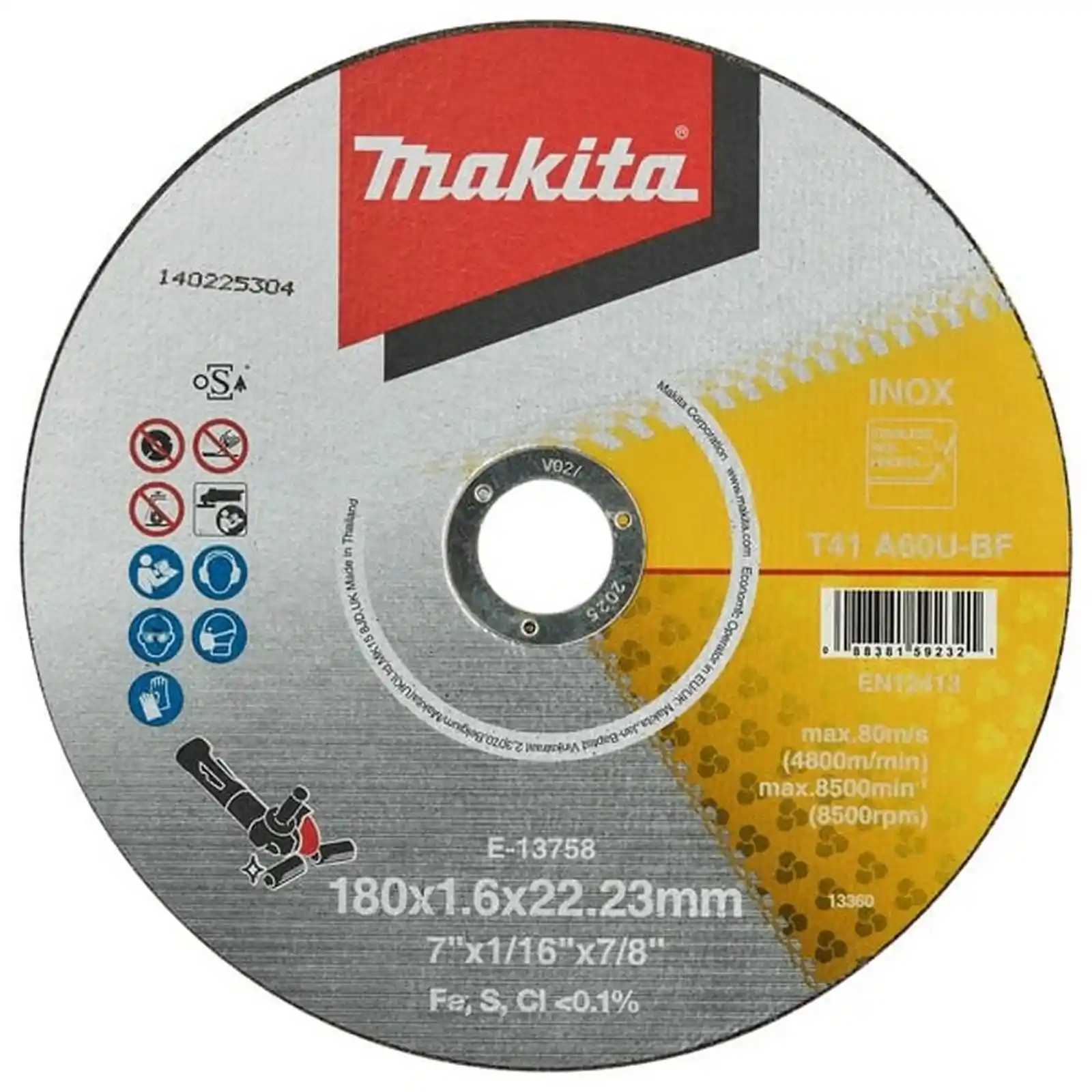 Accesorii Makita - DISC TAIERE INOX 180X1.6X22, Makita