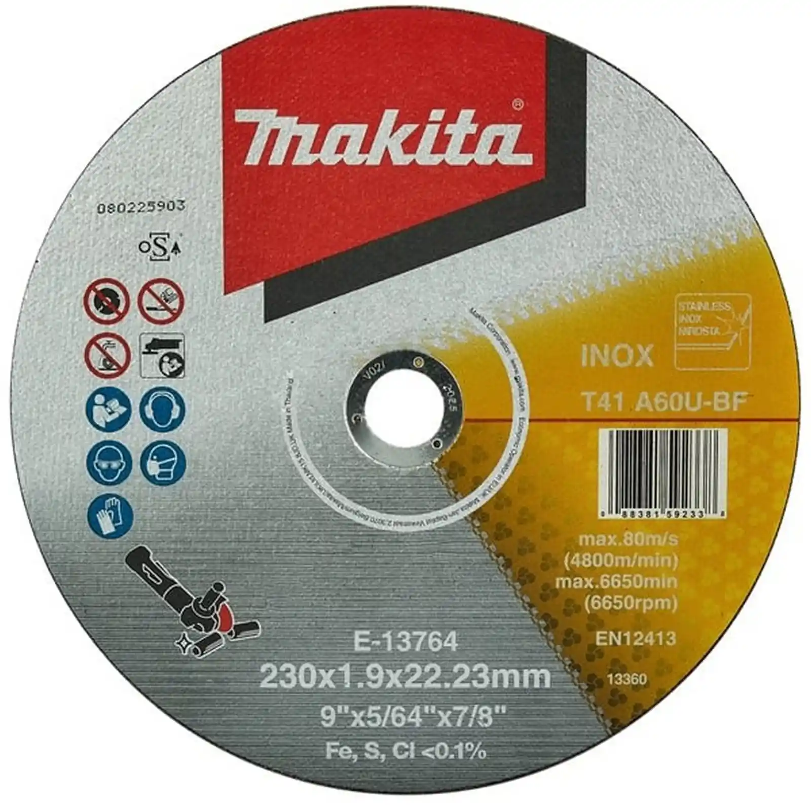 Accesorii Makita - DISC TAIERE INOX 230X1.9X22, Makita