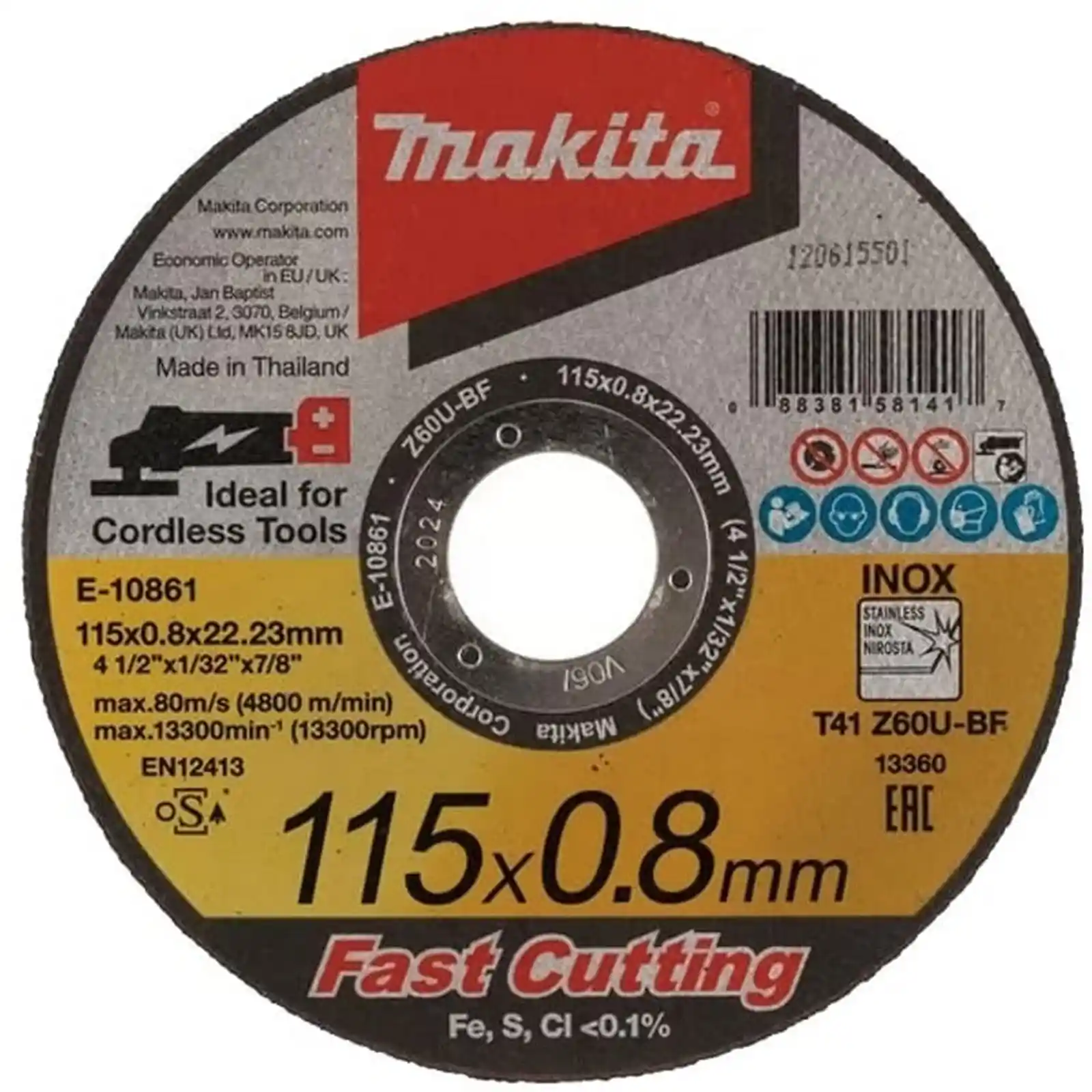 Promotii si oferte - DISC TAIERE SUBTIRE OTEL 115x0.8x22.23, Makita