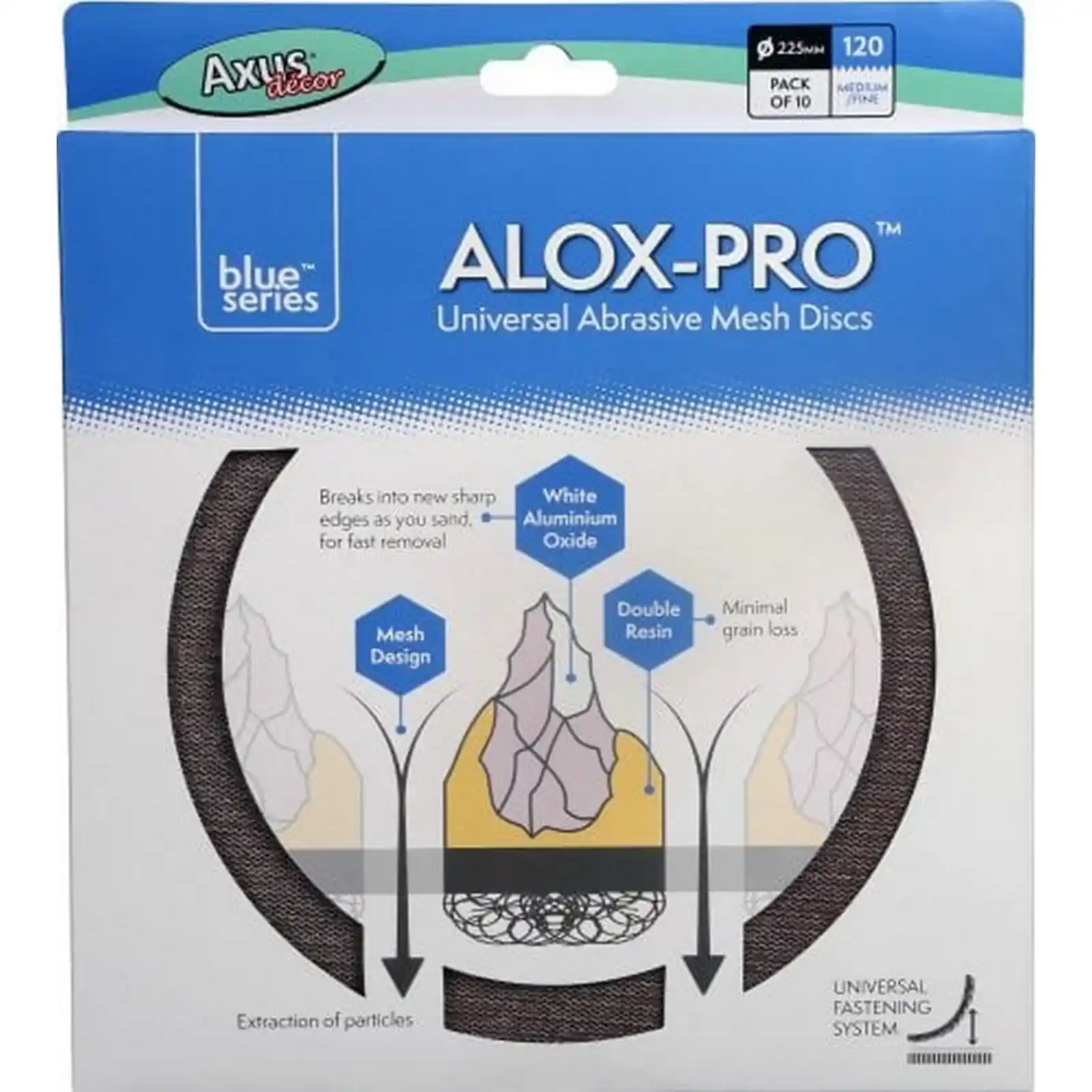 Promotii si oferte - Discuri de Plasa Abraziva Alox-Pro, P120, Pachet de 10, Axus