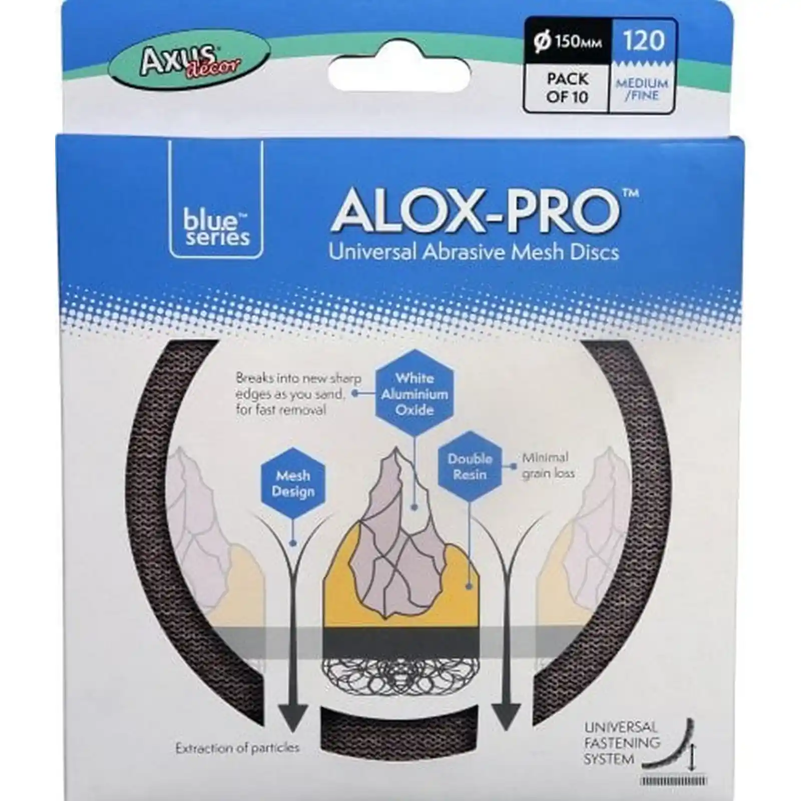 Discuri de Plasa Abraziva Alox-Pro, P120, Pachet de 10, Axus [0]