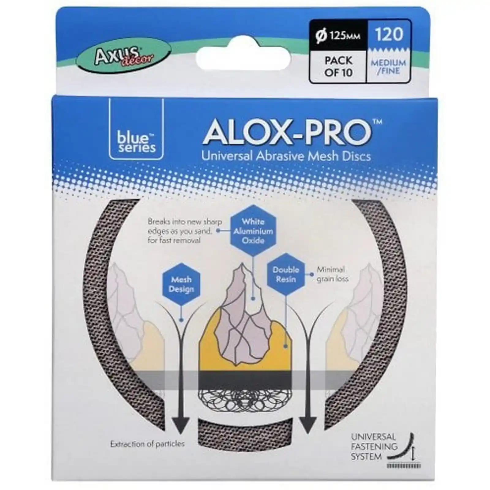 Promotii si oferte - Discuri de Plasa Abraziva Alox-Pro, P120, Pachet de 10, Axus