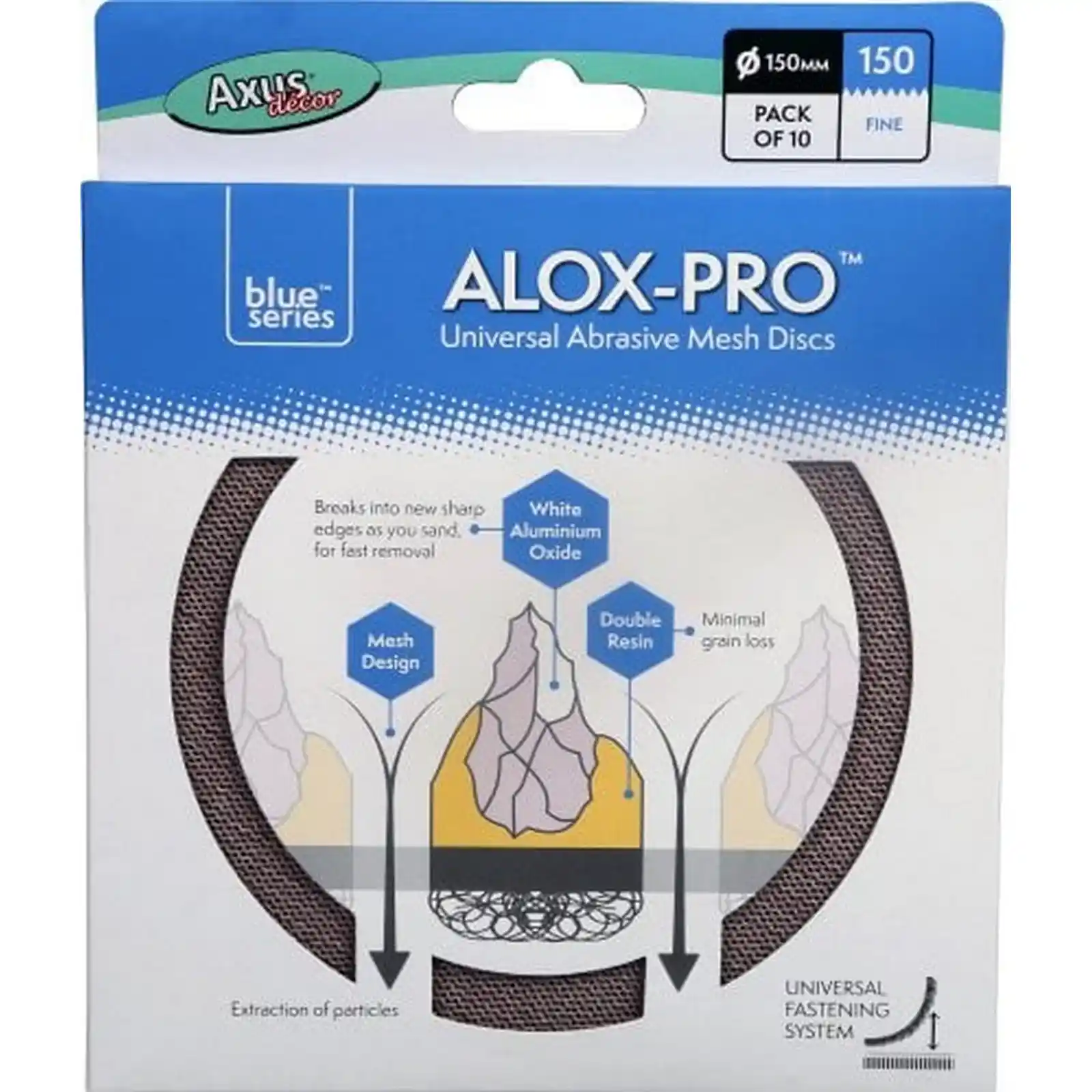 Promotii si oferte - Discuri de Plasa Abraziva Alox-Pro, P150, Pachet de 10, Axus