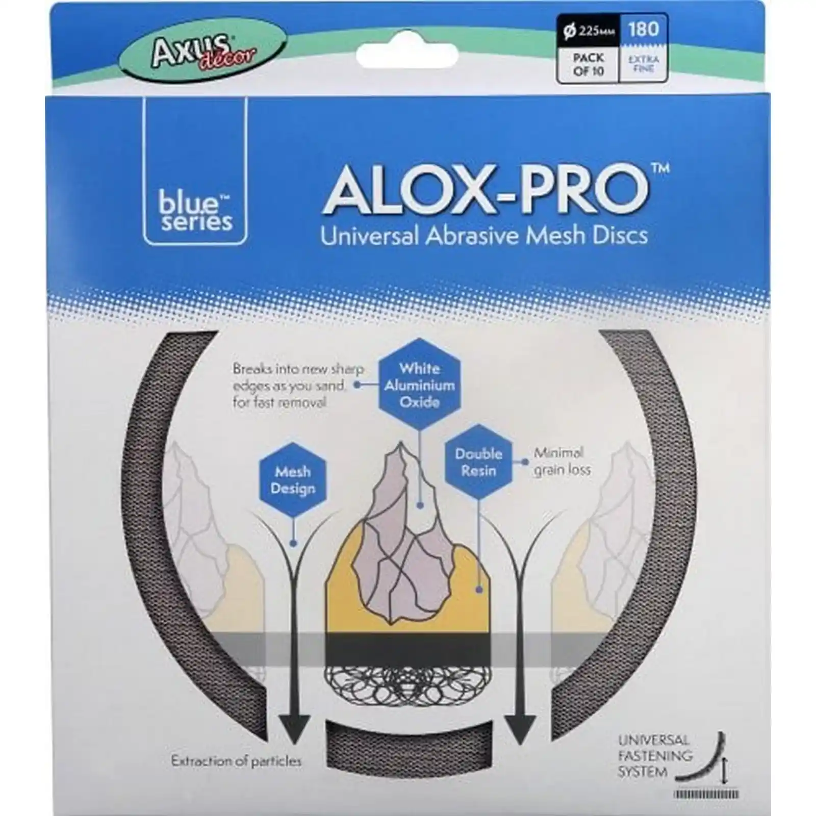 Discuri de Plasa Abraziva Alox-Pro, P180, Pachet de 10, Axus [1]