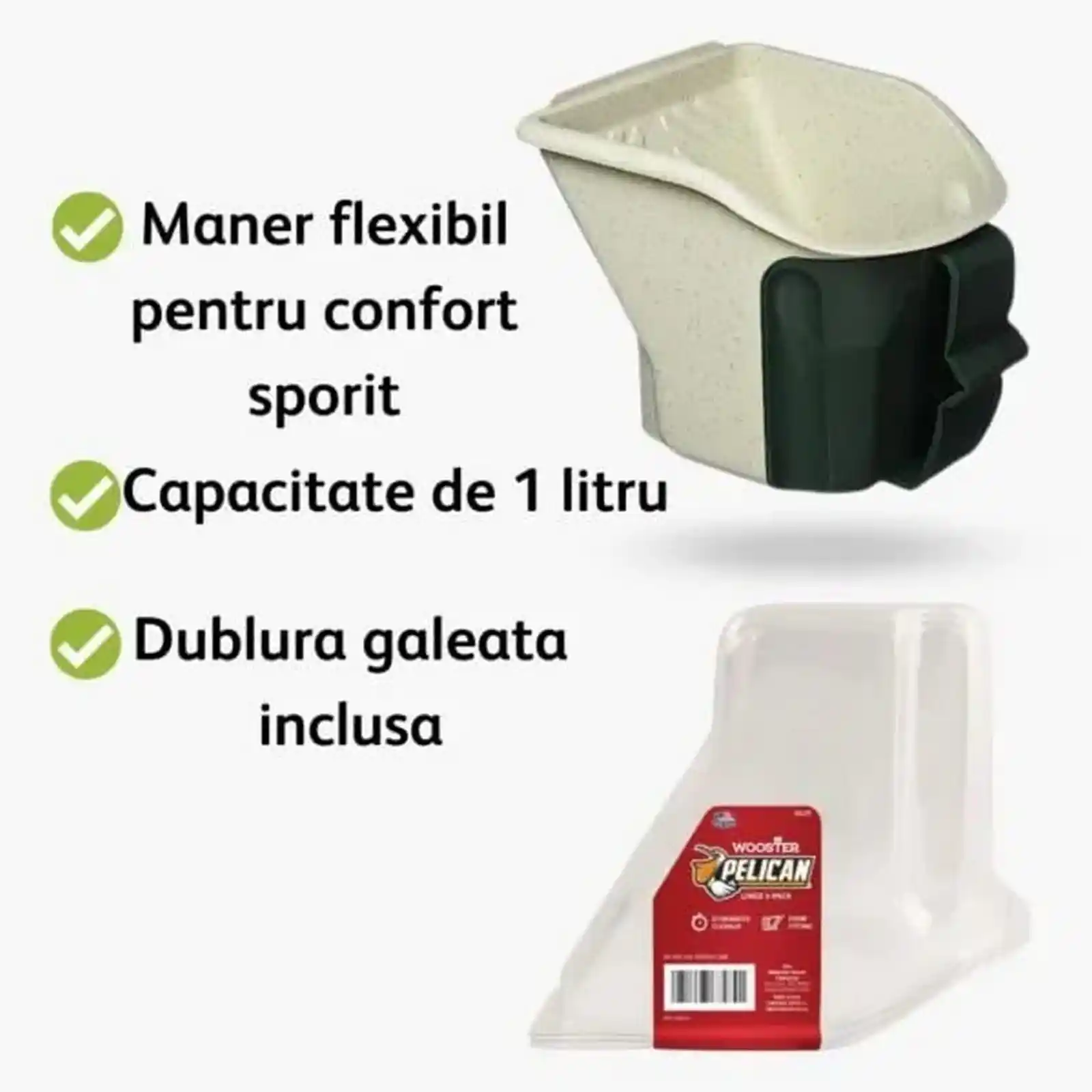 Dublura, recipient galeata de mana pentru vopsea Pelican Wooster [3]