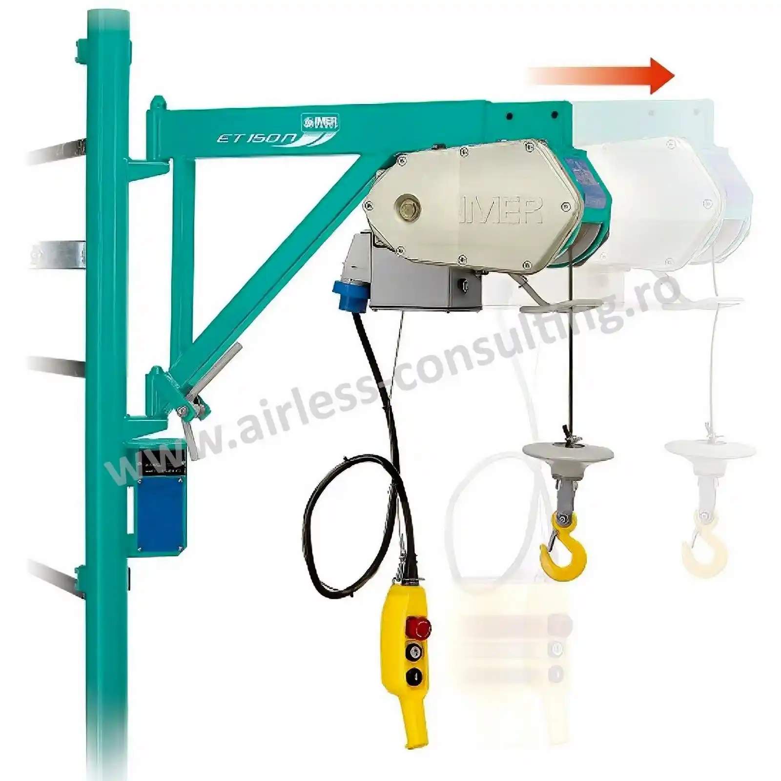 Utilaje profesionale constructii - Electropalan cu cadru extensibil, ET 150 N, IMER, 230V, 0.8 kW