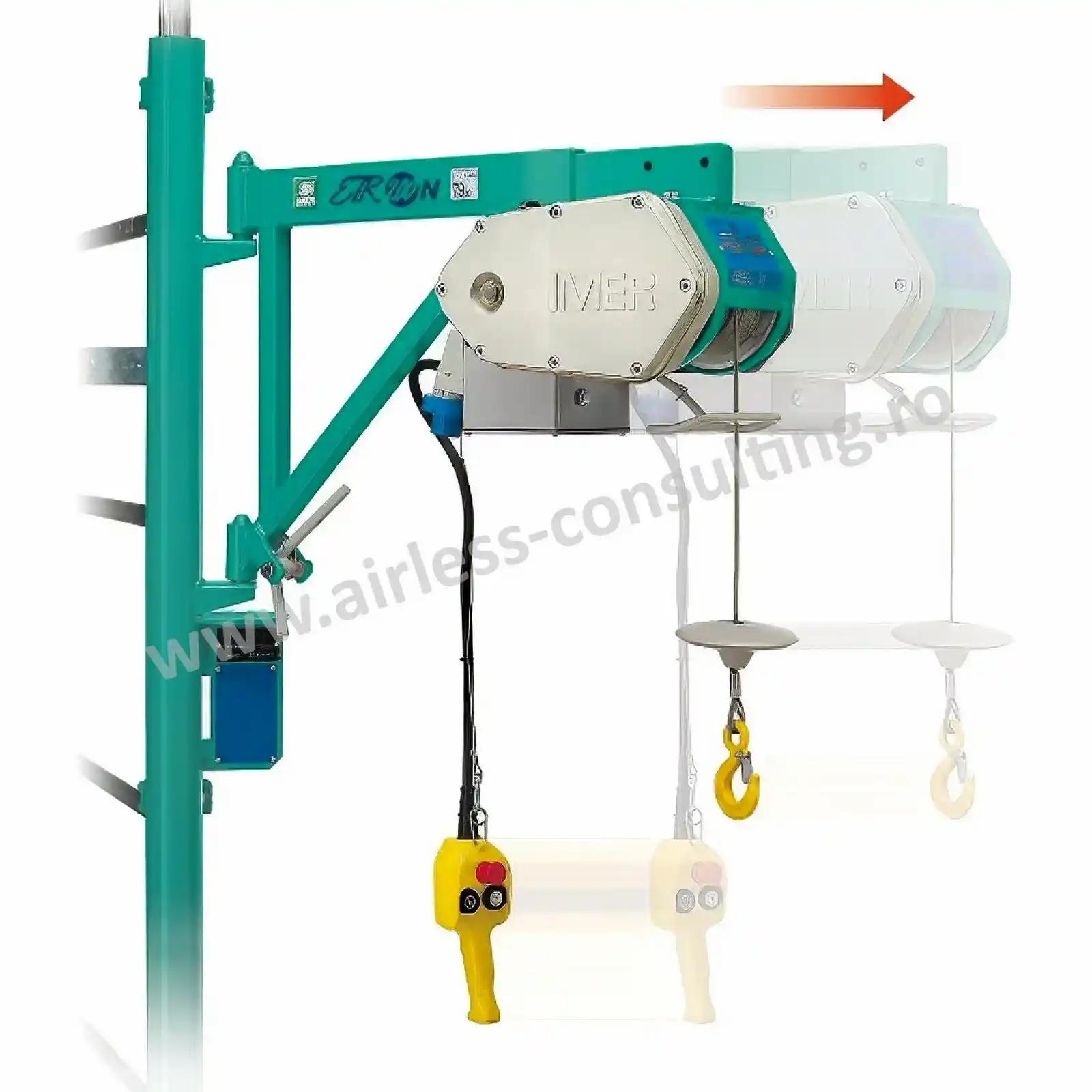 Utilaje profesionale constructii - Electropalan cu cadru extensibil, ETR 200 N, IMER, 230V, 0.75 kW