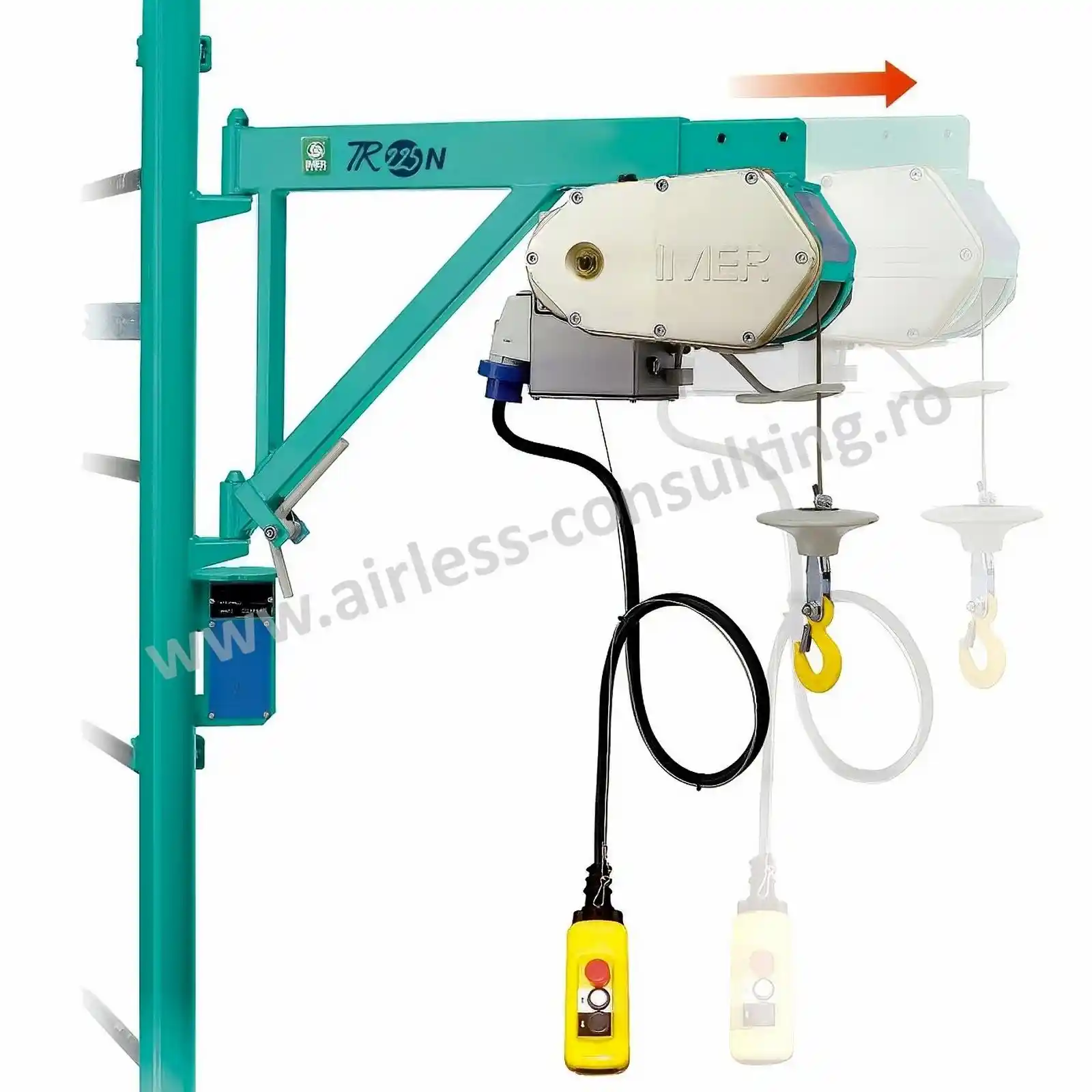 Utilaje profesionale constructii - Electropalan cu cadru extensibil, TR 225 N, IMER, 230V, 0.75 kW