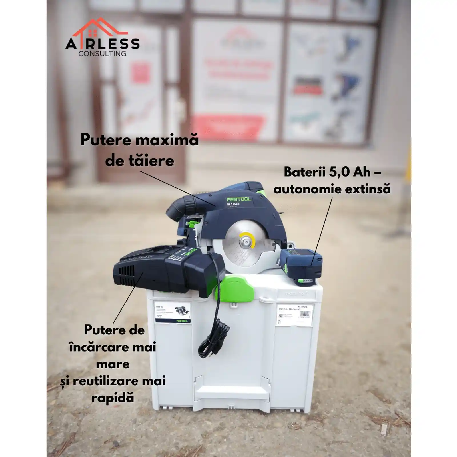 Ferastraie circulare manuale cu acumulatori HKC 55 5,0 EBI-Plus-SCA Festool [3]