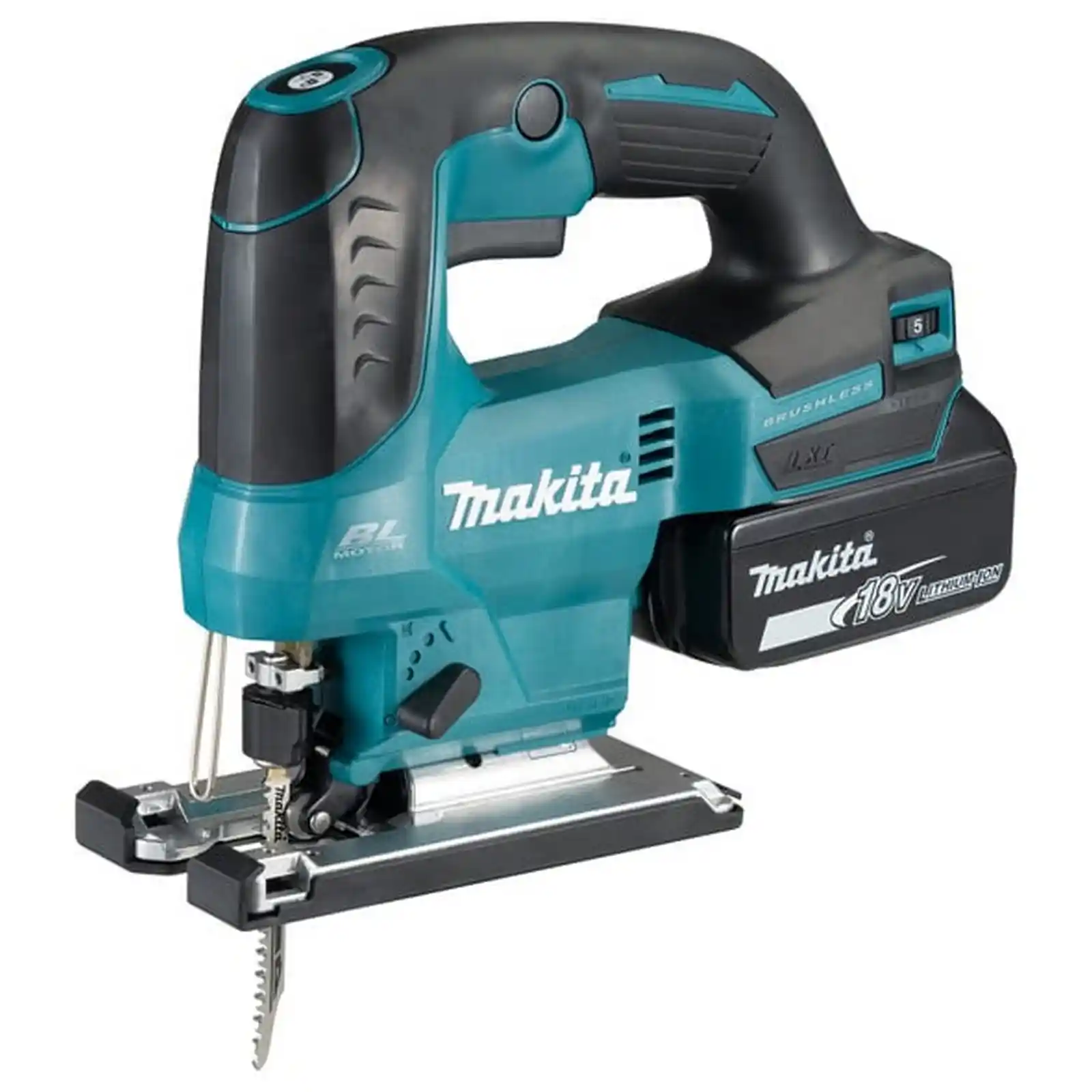 Unelte si scule Makita - Fierastrau vertical LXT 18V, 23 mm, livrat cu 2 acumulatori de 3,0Ah, Makita
