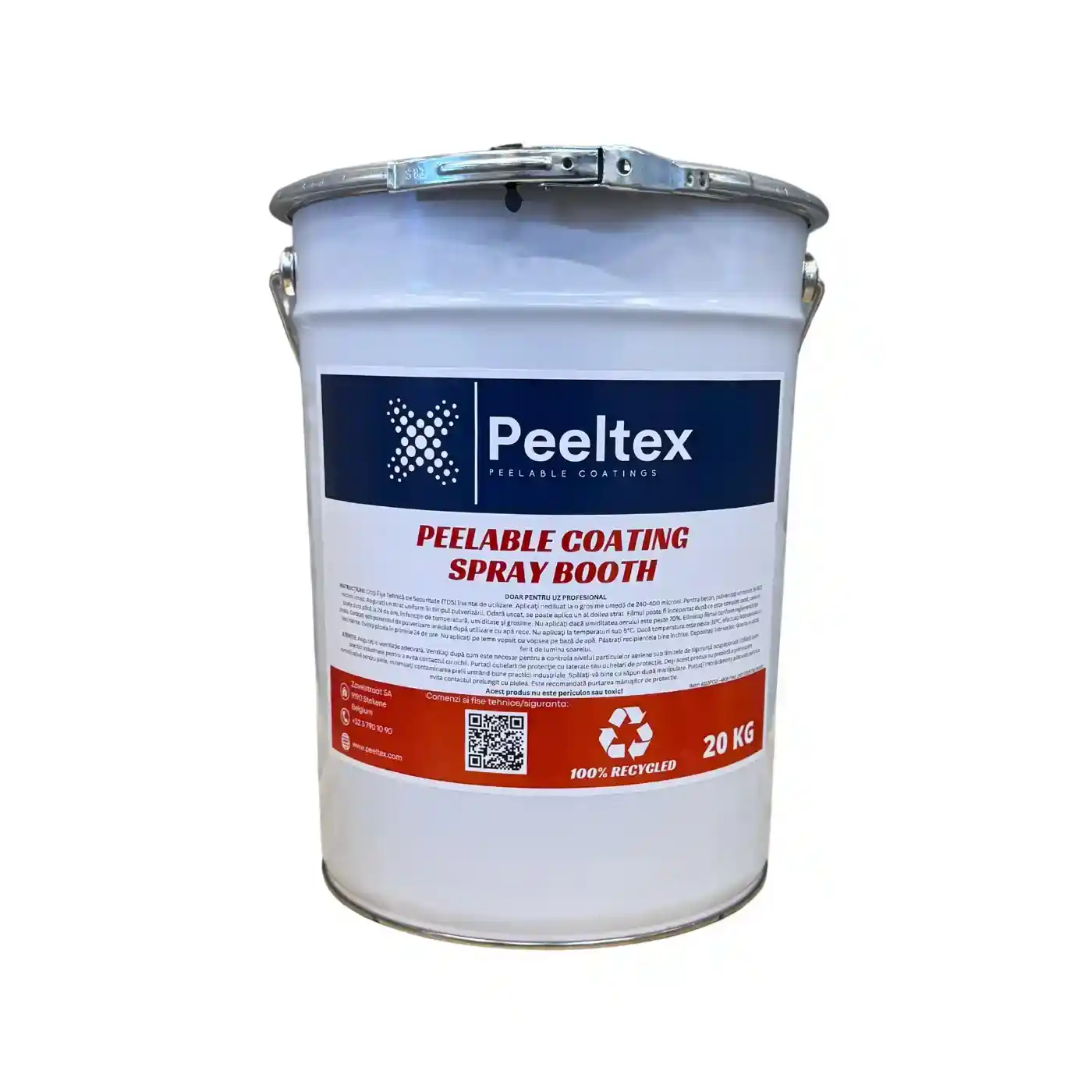Materiale constructii - Folie lichida alba pentru cabinele de vopsit 20 kg Peeltex