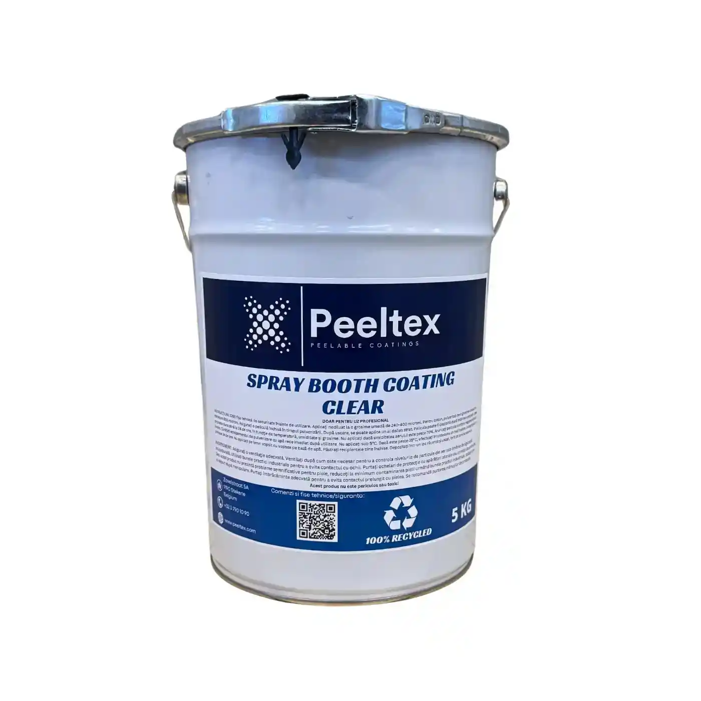 Materiale constructii - Folie lichida CLEAR transparenta pentru cabinele de vopsit 5 kg Peeltex