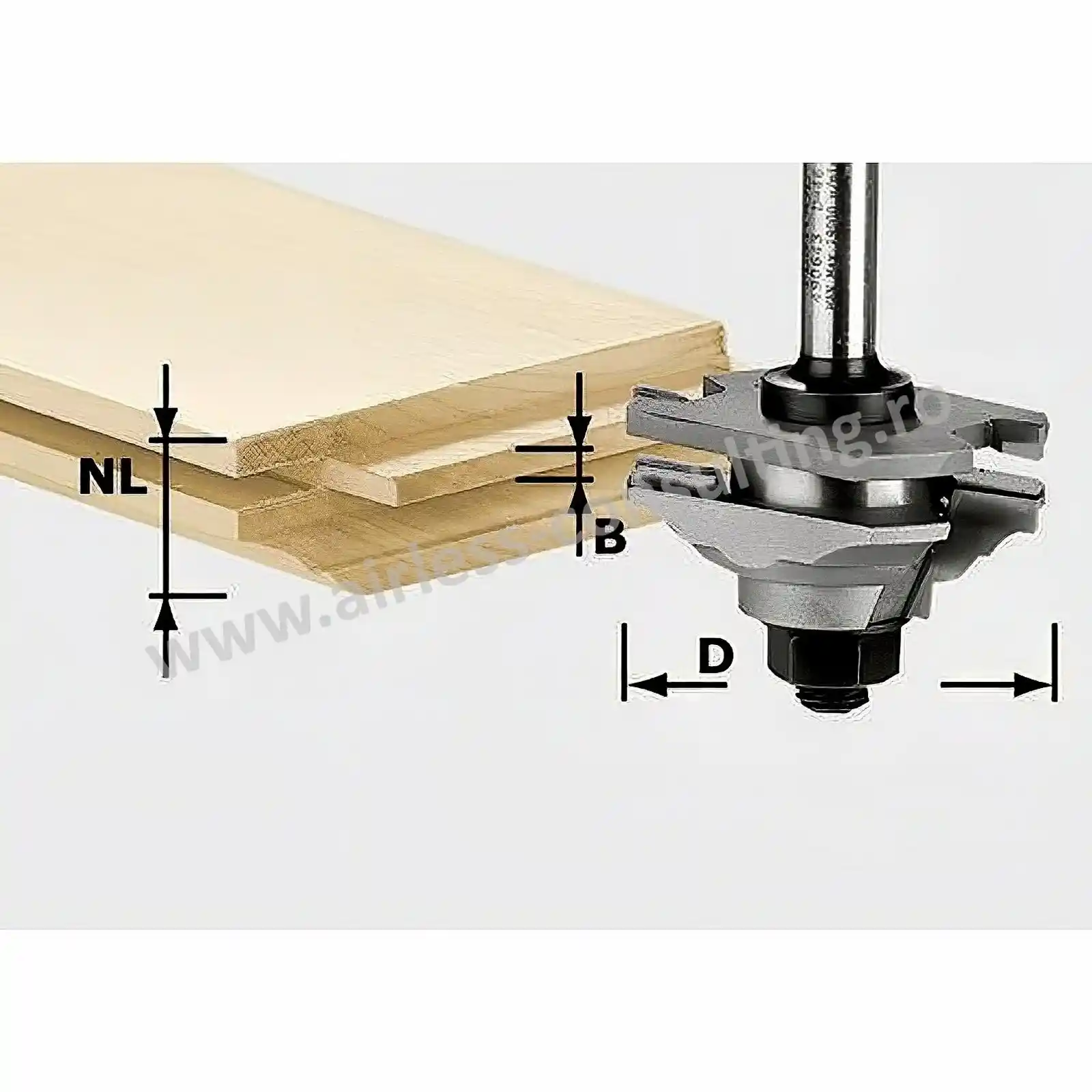 Unelte Profesionale Festool - Freza de profilat/cu arc HW S8 D46 x D12-FD Festool