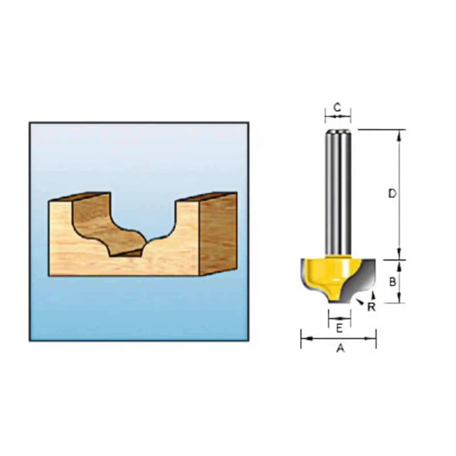Accesorii Makita - FREZa MUCHII ROTUNJITE R4/6MM, Makita
