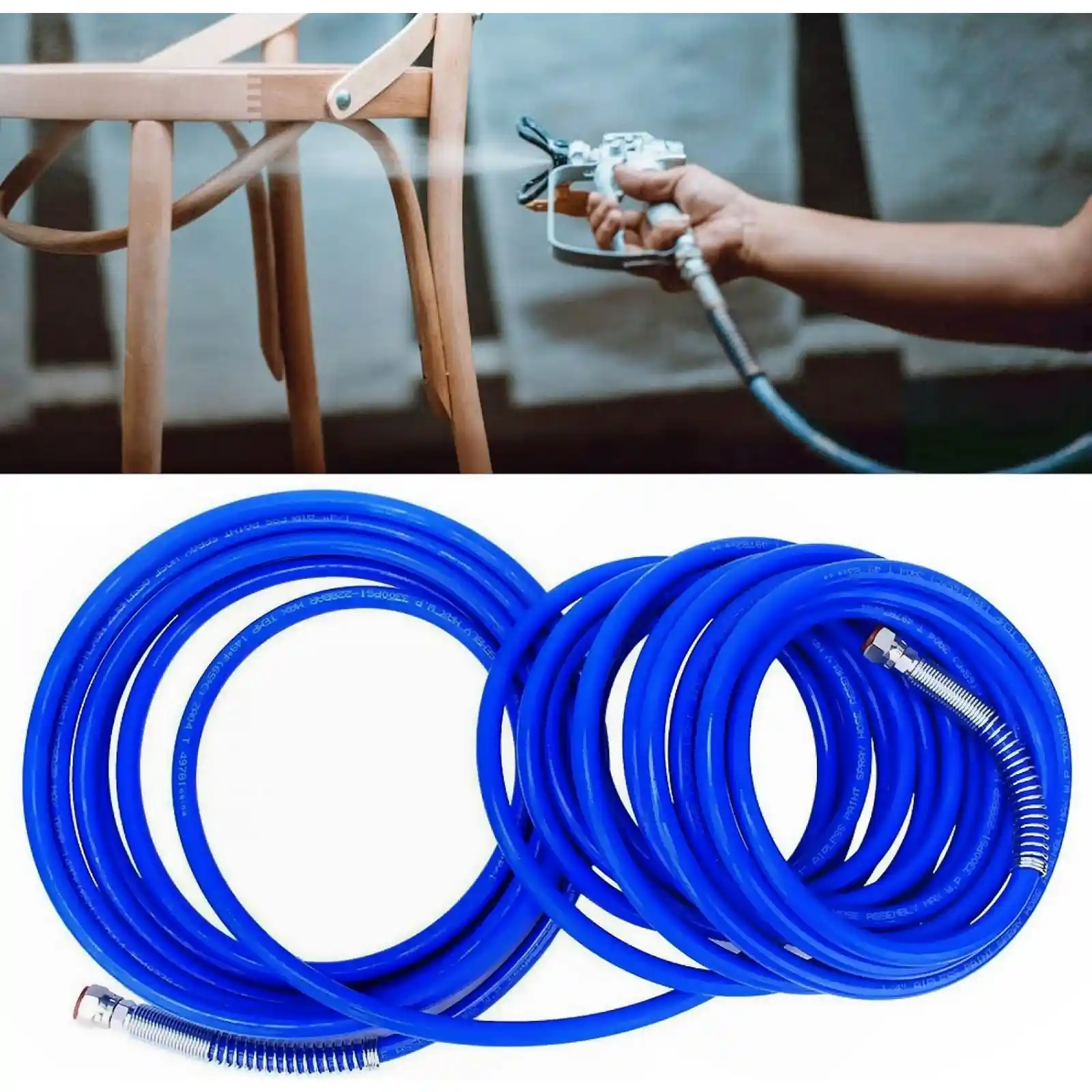 Furtun airless, 15m, 1/4" pentru pompa de zugravit, vopsit [2]