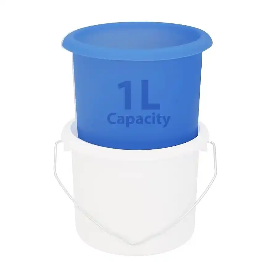 Accesorii si unelte de zugravit, gletuit - Galeata rotunda cu Insert flexibil pentru vopsea, 1l, Axus