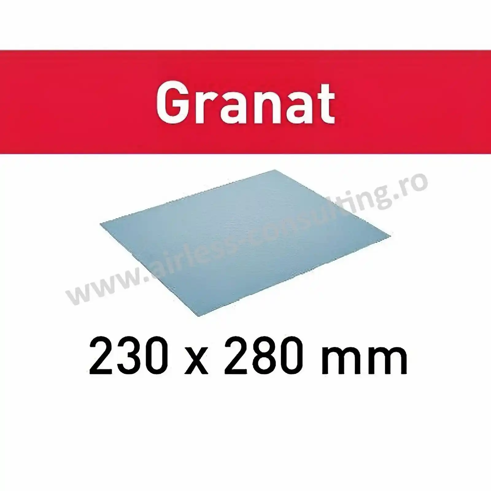 Garnitura de slefuire manuala Granat, 230x280, P100, 10 buc/pachet, Festool