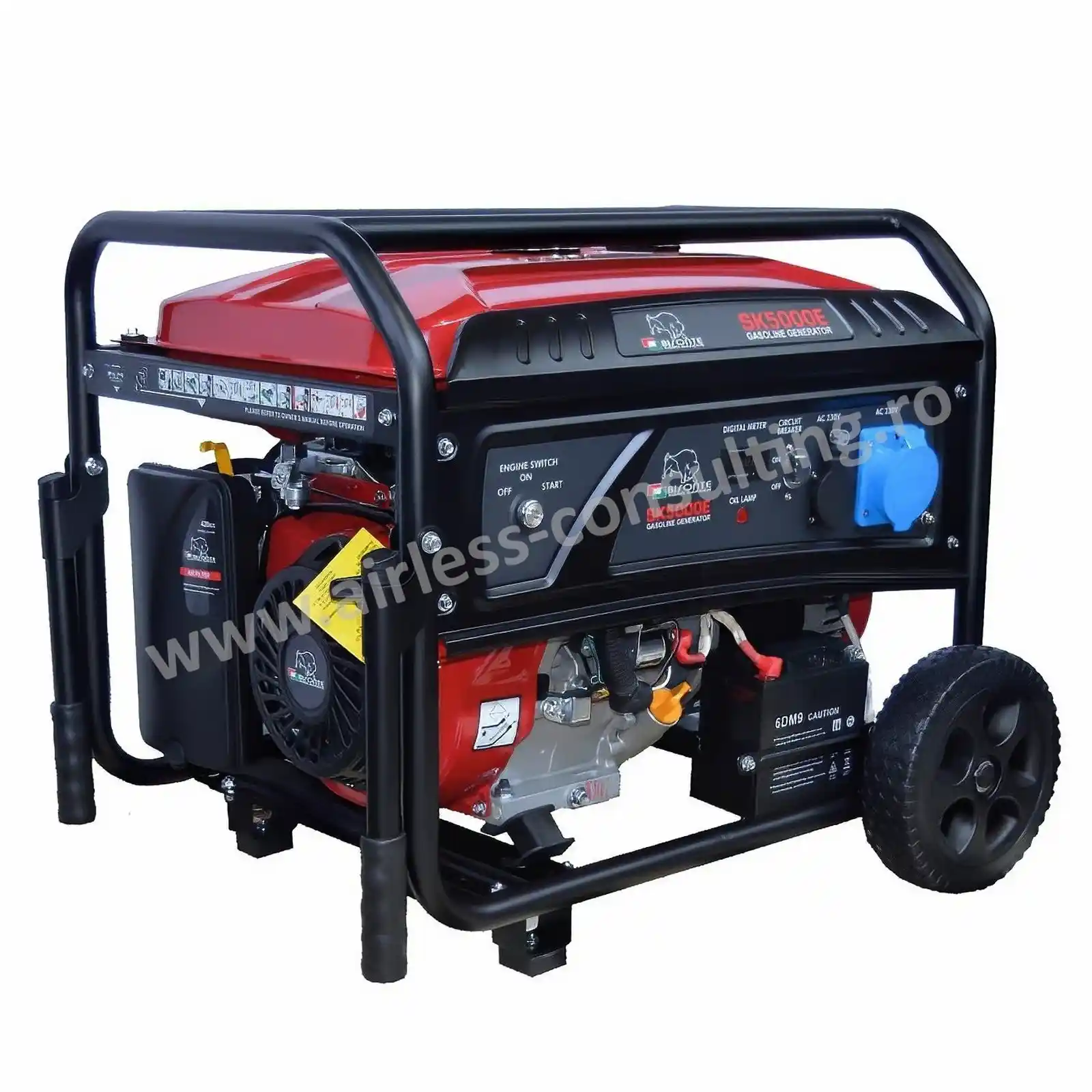 Generatoare - Generator de curent benzina, Bisonte, SK5000E, 4.8 kW, 230V, AVR