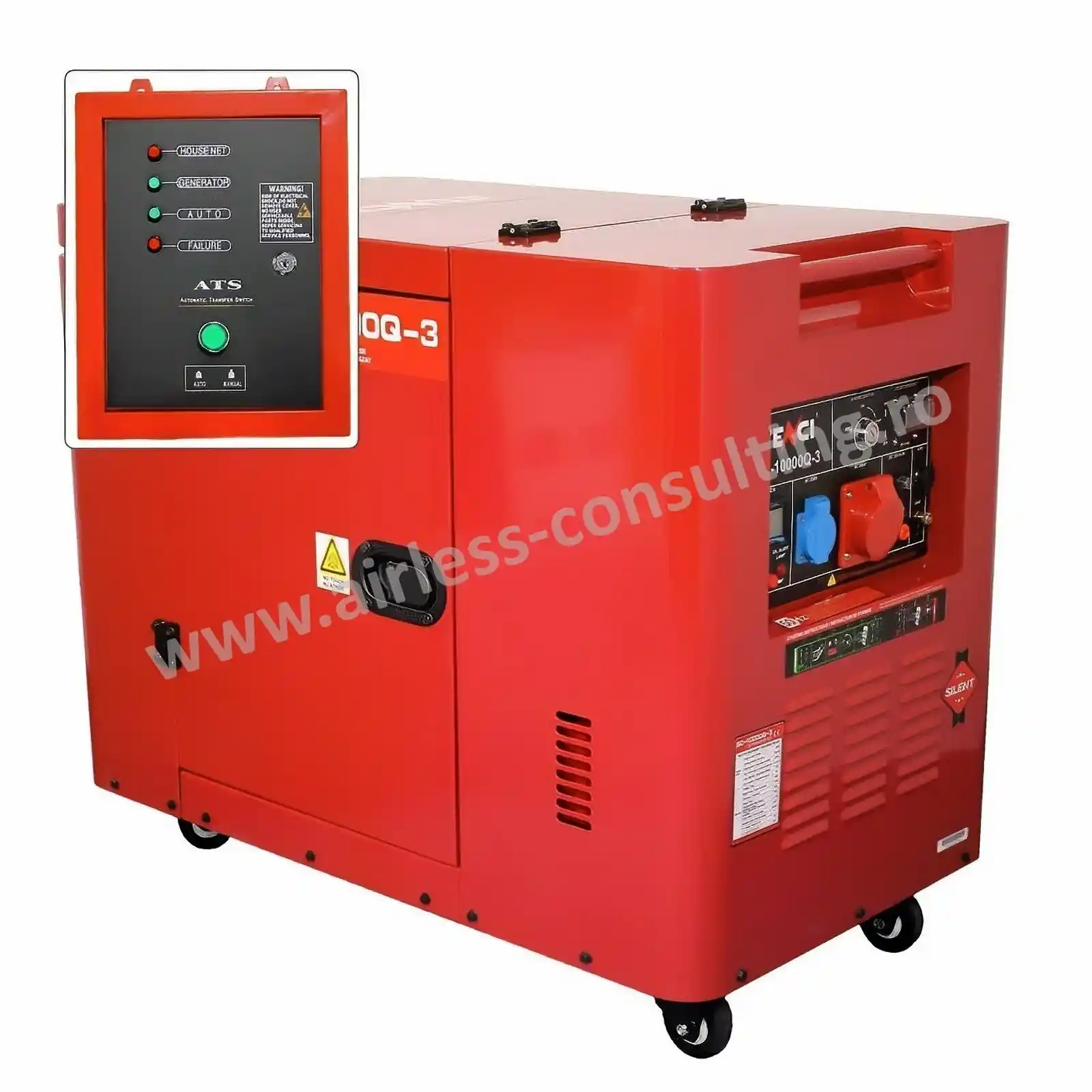 Generatoare - Generator rezidential de curent insonorizat, SC 10000Q 3, diesel, 8 kW, 400V