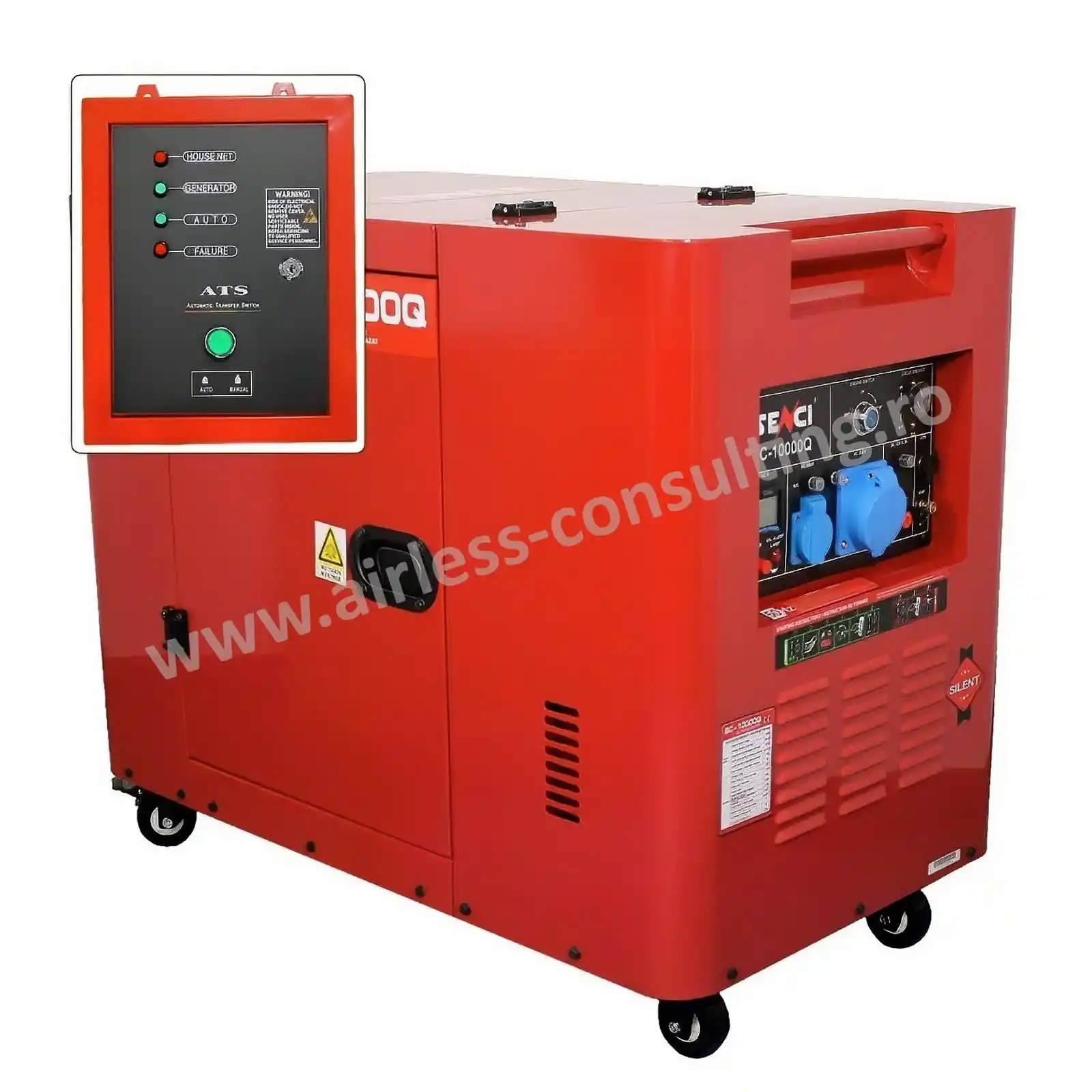 Generatoare - Generator rezidential de curent insonorizat, SC 10000Q, diesel, 8 kW, 230V