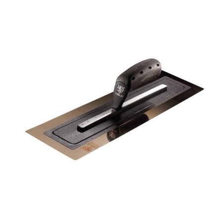 Accesorii si unelte de zugravit, gletuit - Gletiera premium Clasica, NELA, Black Edition, 35 cm, lama 0.4 mm, dubla inox cromat, maner pluta