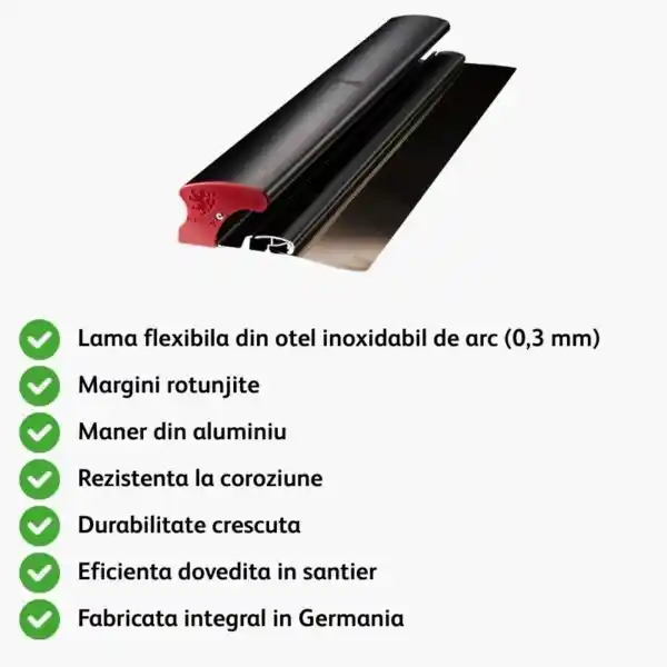 Gletiera profesionala Nela, 80 cm, lama inox 0.3 mm, cu lama inlocuibila [2]