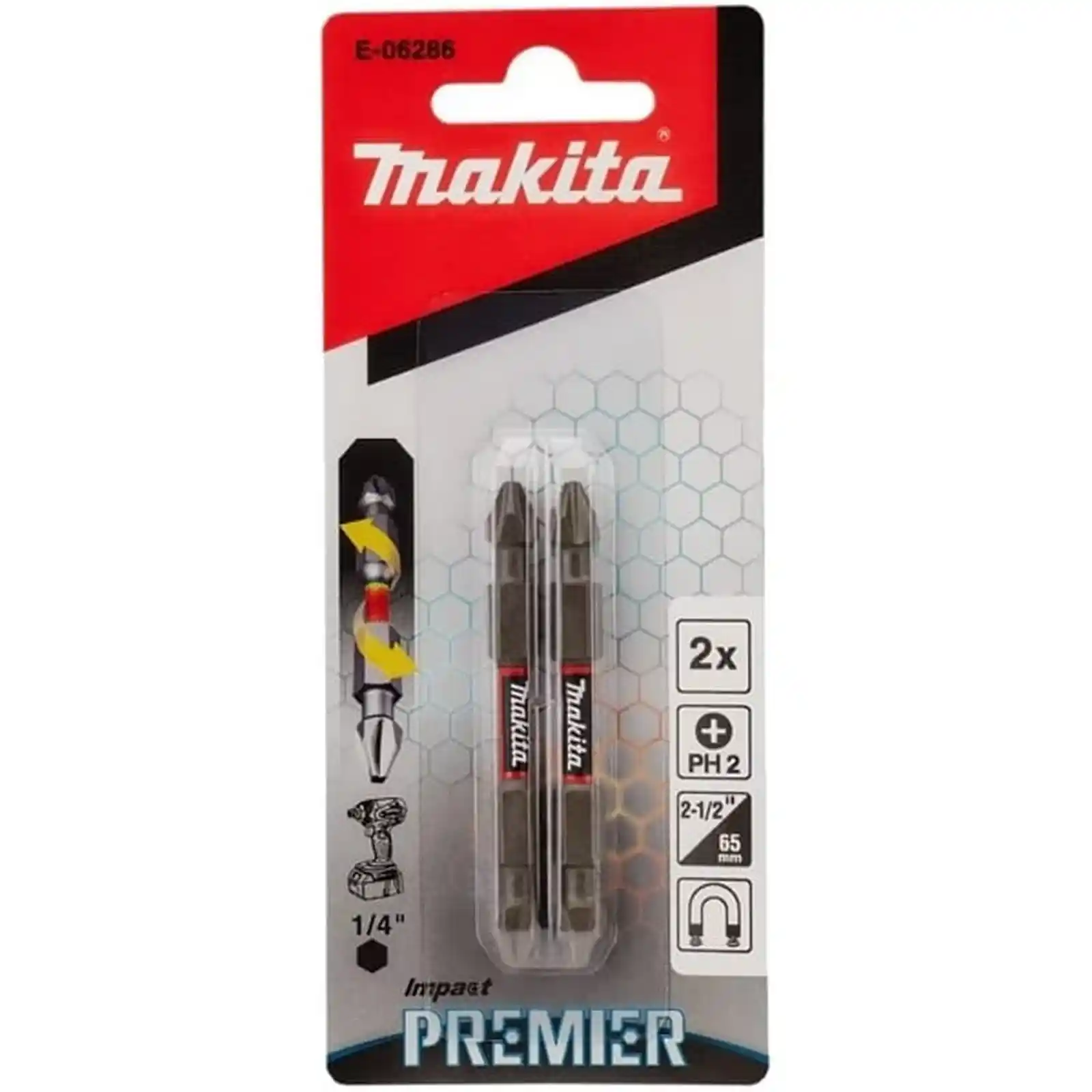 Bit pentru insurubat Makita - IPT DUBLU BIT PH2-65MM 2 BUC, Makita