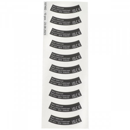 Promotii si oferte - Kit eticheta tip pentru DEROS II 650 220–240V, Mirka