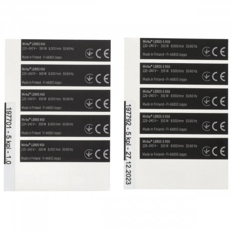 Promotii si oferte - Kit eticheta tip pentru LEROS, LEROS-S 220–240V EU, Mirka