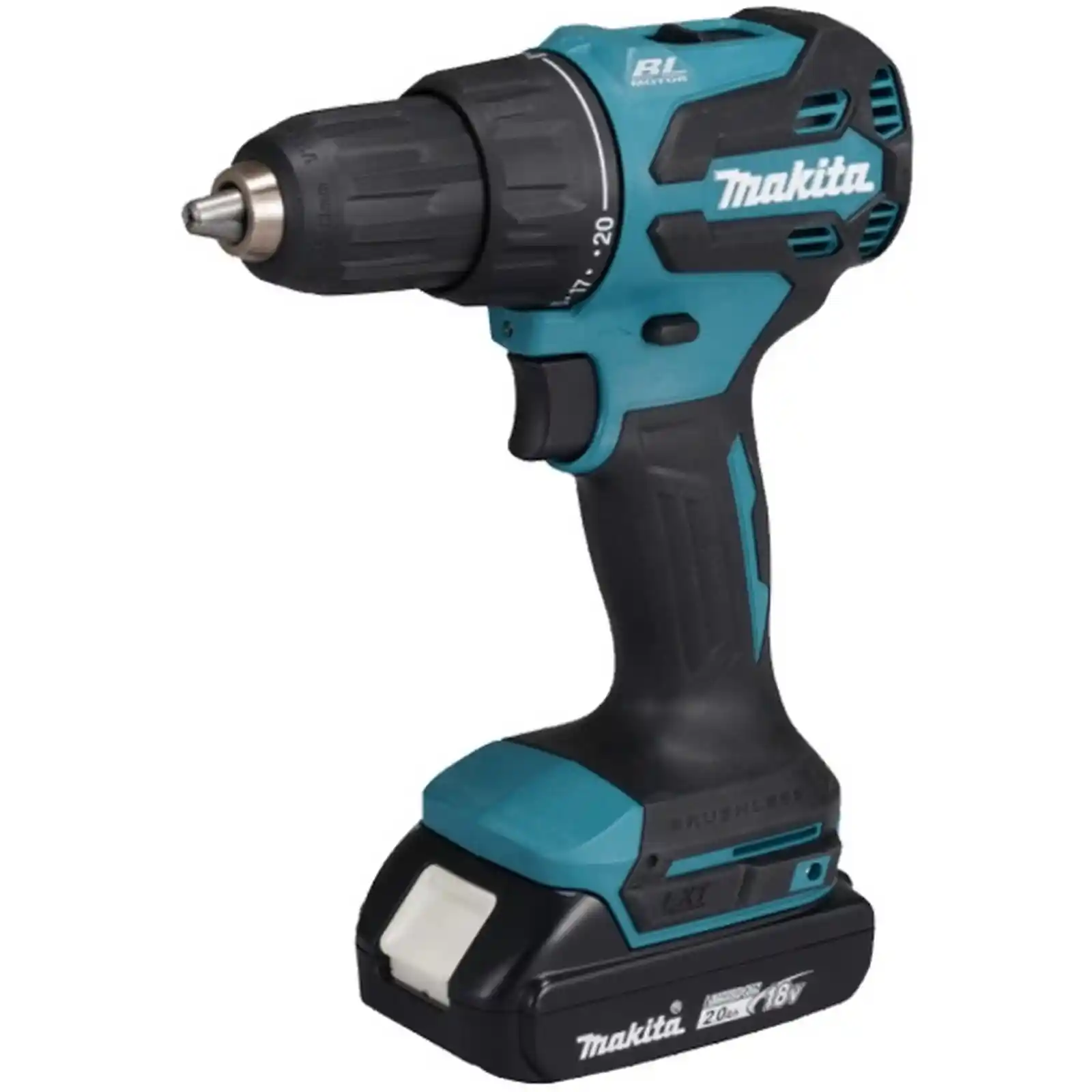 Unelte si scule Makita - Masina de gaurit cu percutie brushless, cu 1 acumulator 2Ah, Li-Ion, 18V, Makita