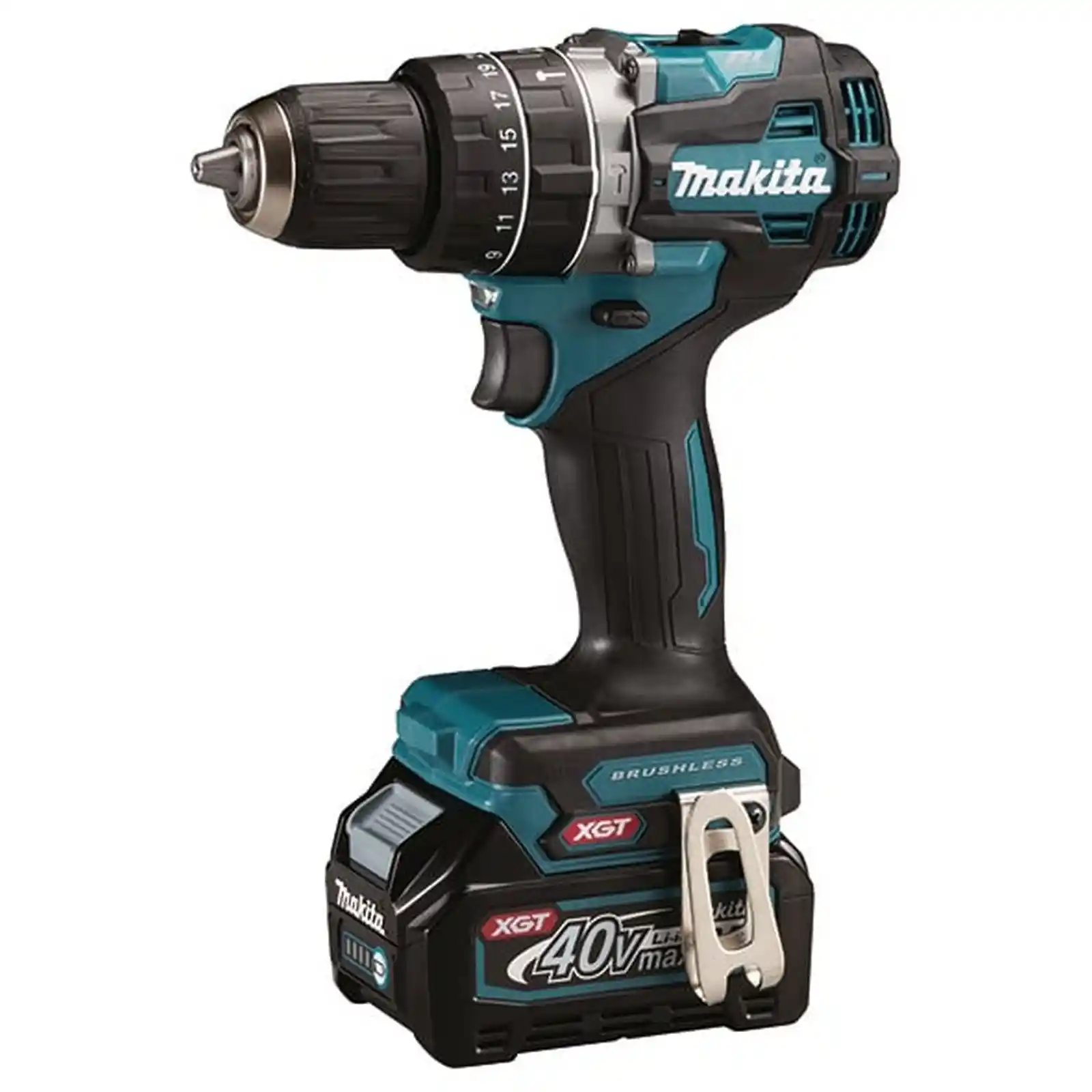 Promotii si oferte - Masina de gaurit cu percutie XGT 40Vmax, 64 Nm, cu 2 acumulatori, Makita