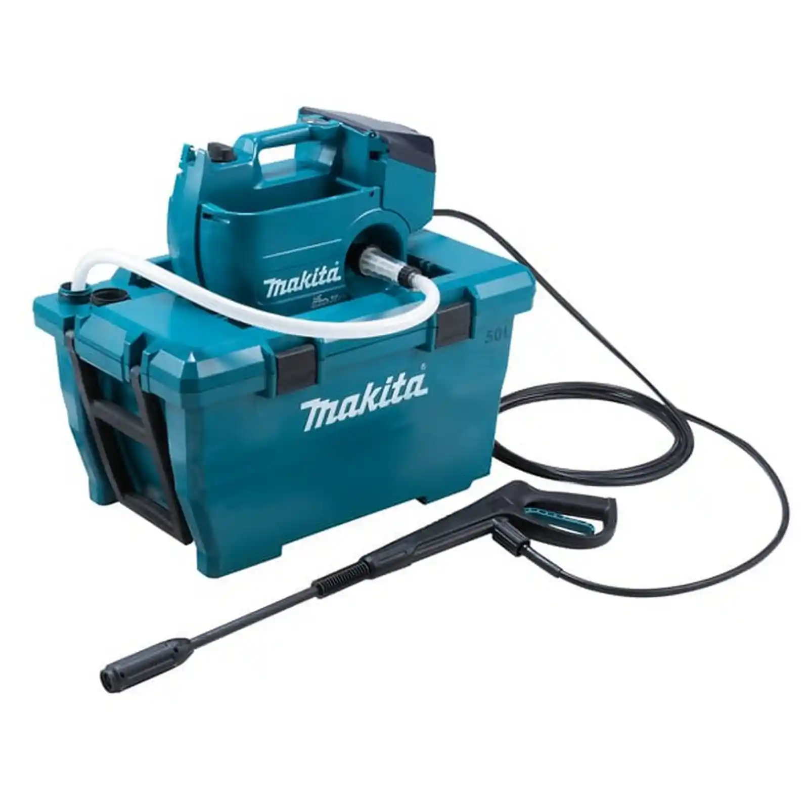 Masina de spalat cu presiune - Masina de spalat cu presiune si recipient de 50L, LXT 18V, 55 bari, fara acumulatori, Makita