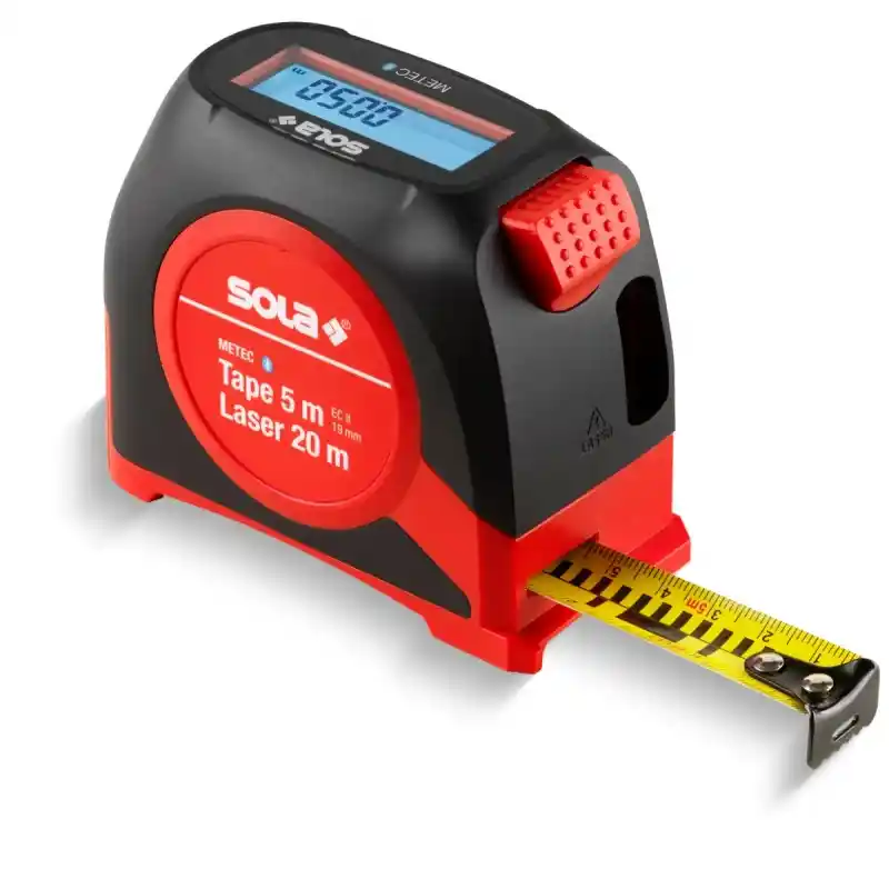 Ruleta digitala METEC, 5m cu telemetru laser 20m, BLUETOOTH, Sola [2]