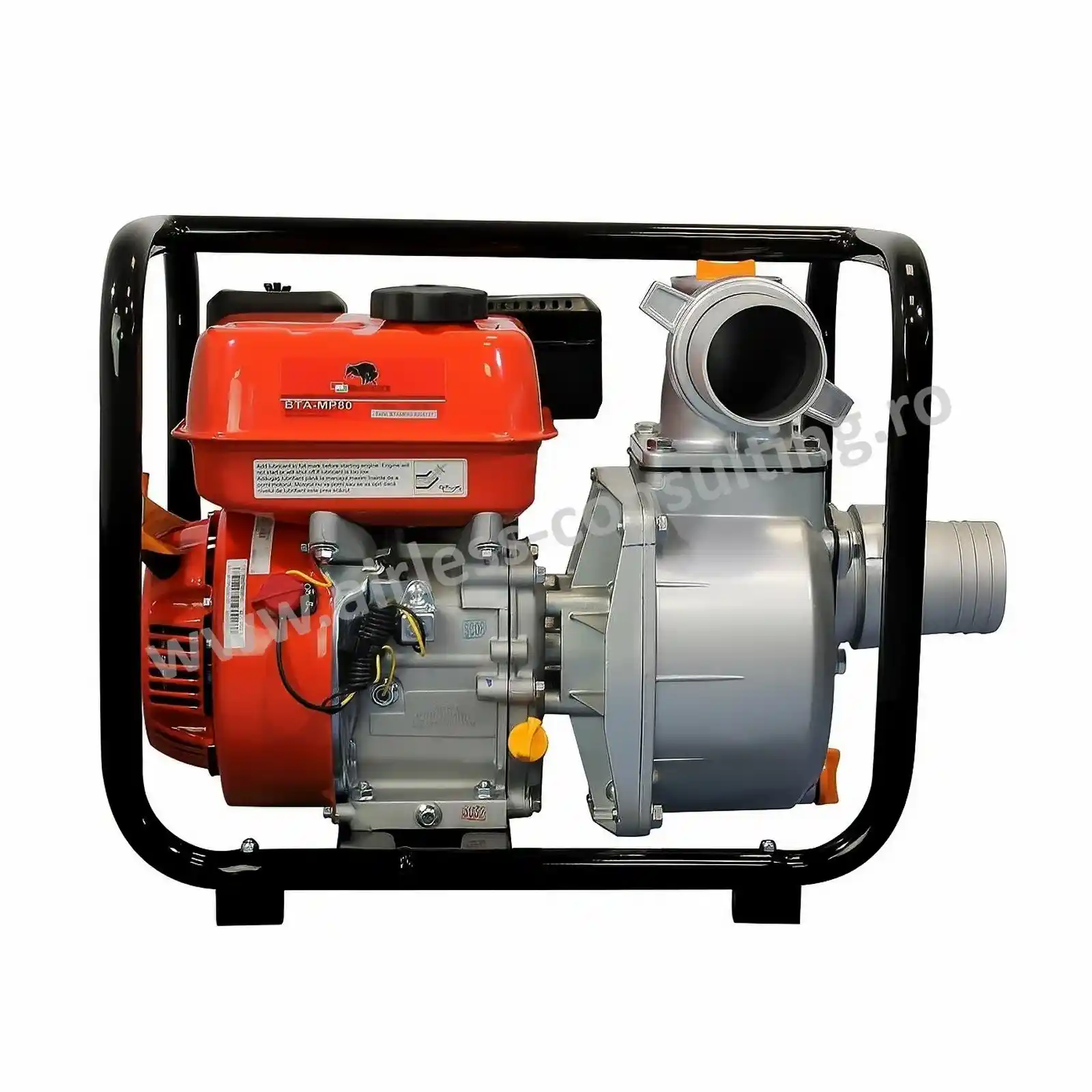 Utilaje profesionale constructii - Motopompa ape semicurate BISONTE BTA-MP80 diametru 80 mm debit 50 mc/h