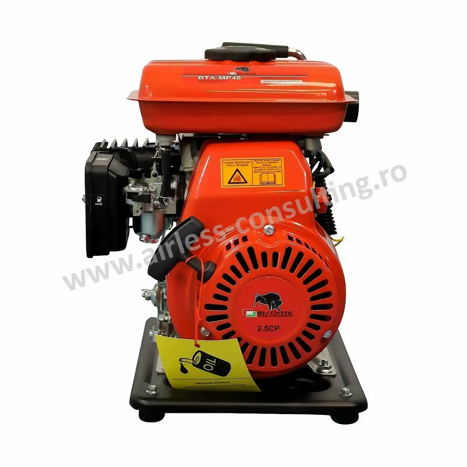 Utilaje profesionale constructii - Motopompa pentru ape curate BISONTE BTA-MP40 diametru 40 mm debit 12 mc/h