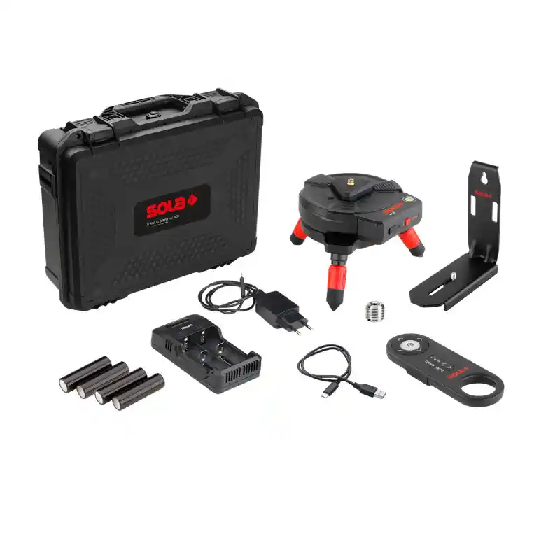 Accesorii si unelte de zugravit, gletuit - Set Nivela laser SOLA PLANO 3D GREEN RCB