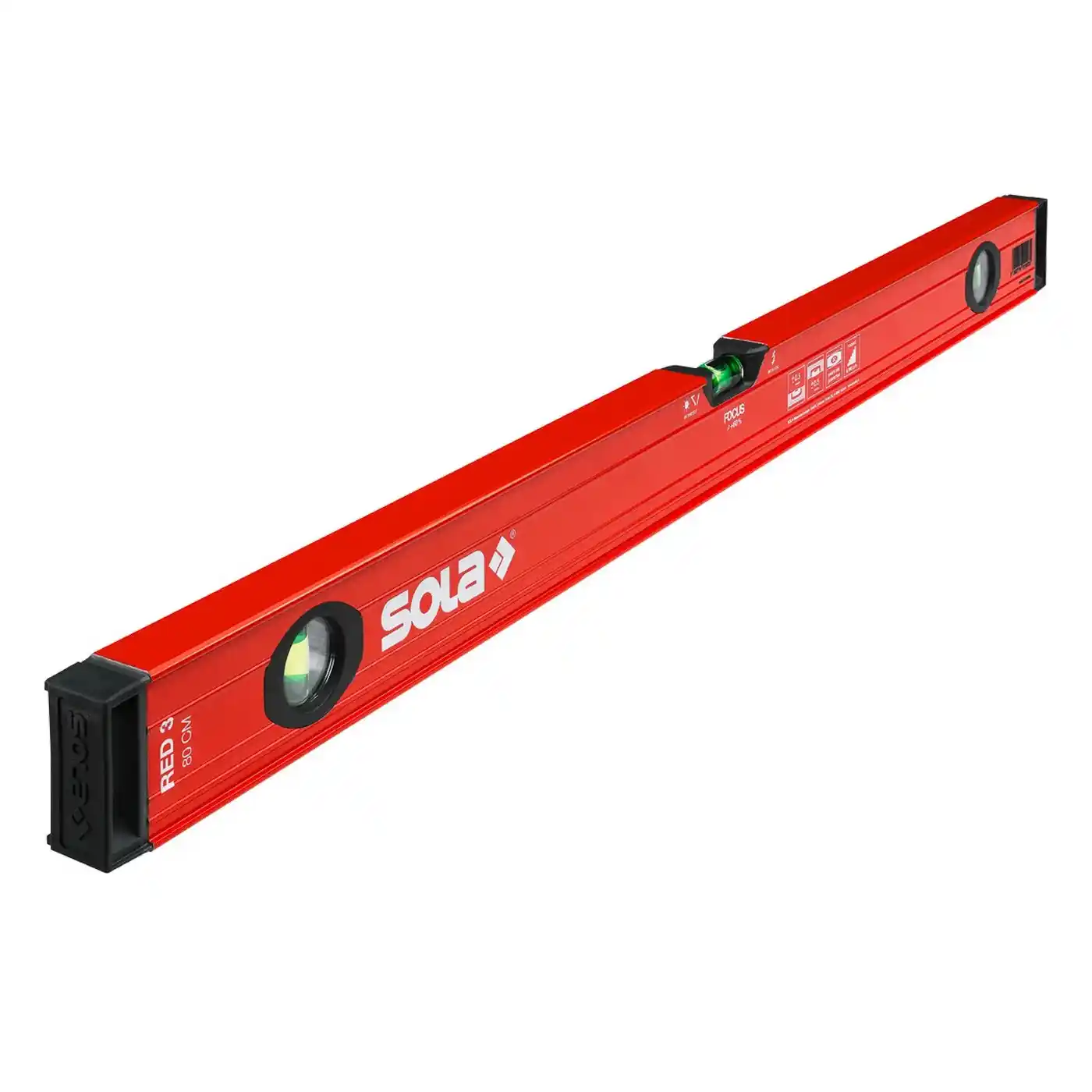 Nivele cu profil tubular - Nivela pentru tevi, Red 3 80, SOLA