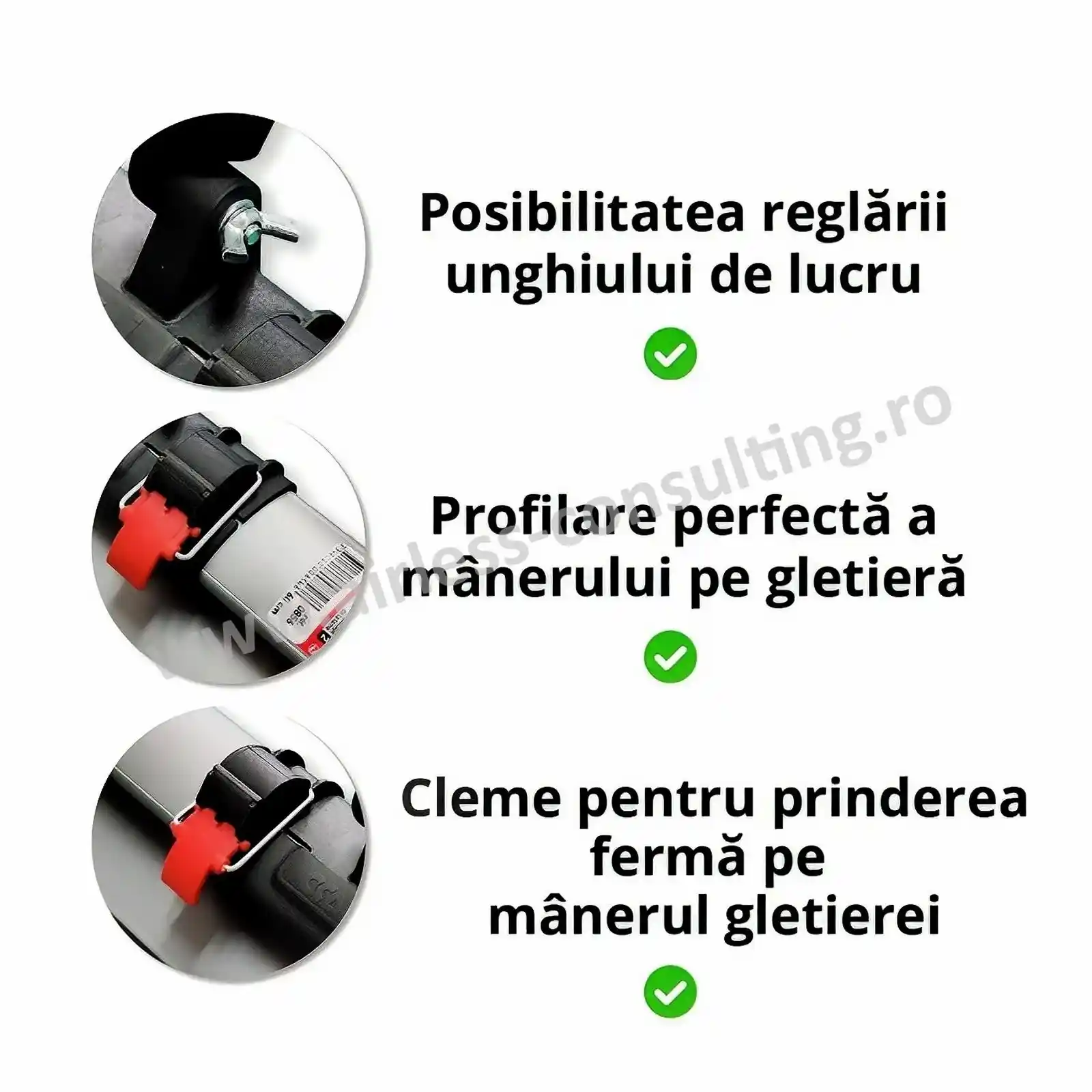 Pachet 4 gletiere 20/40/60/80 cm, OCAI, cu lame de schimb, prelungitor si spaclu [4]