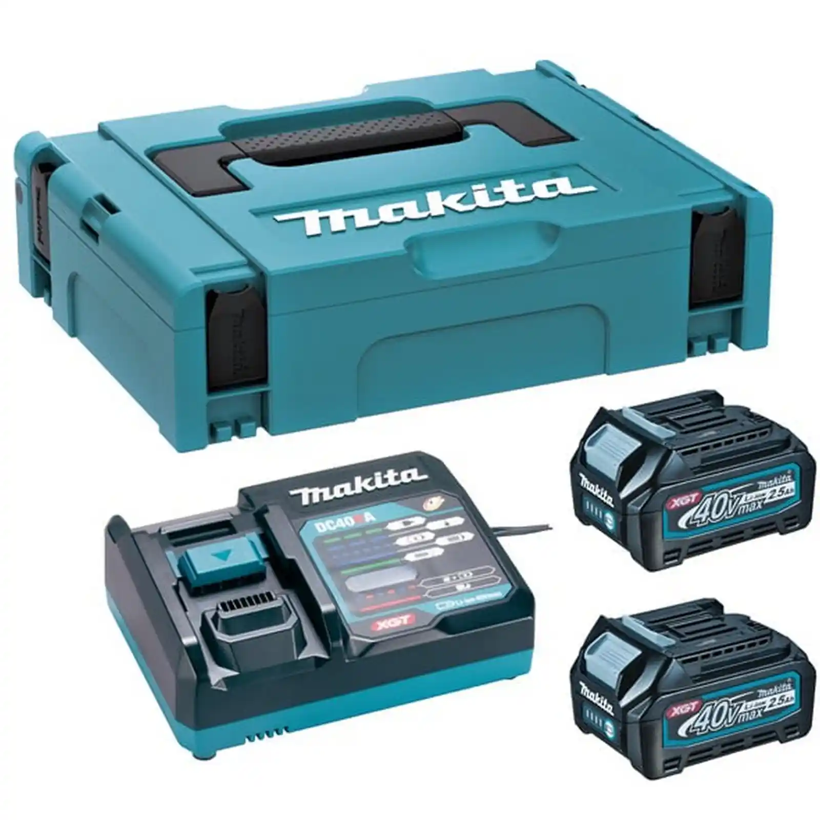 Accesorii Makita - Pachet acumulatori XGT - 2xBL4025 + DC40RA + MAKPAC1, Makita