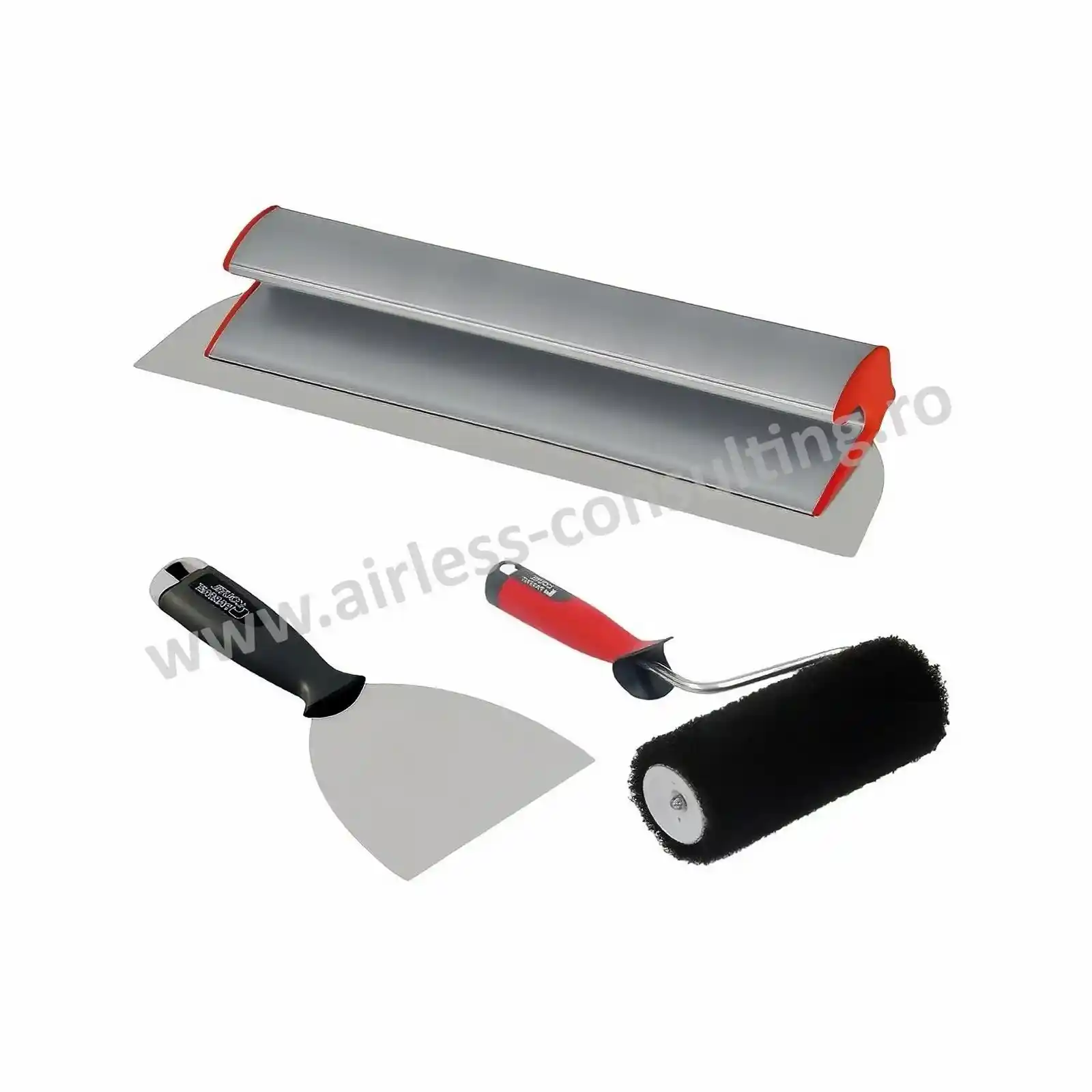 Accesorii si unelte de zugravit, gletuit - Pachet gletiera 60 cm, OCAI, trafalet glet 22 cm si spaclu 15 cm