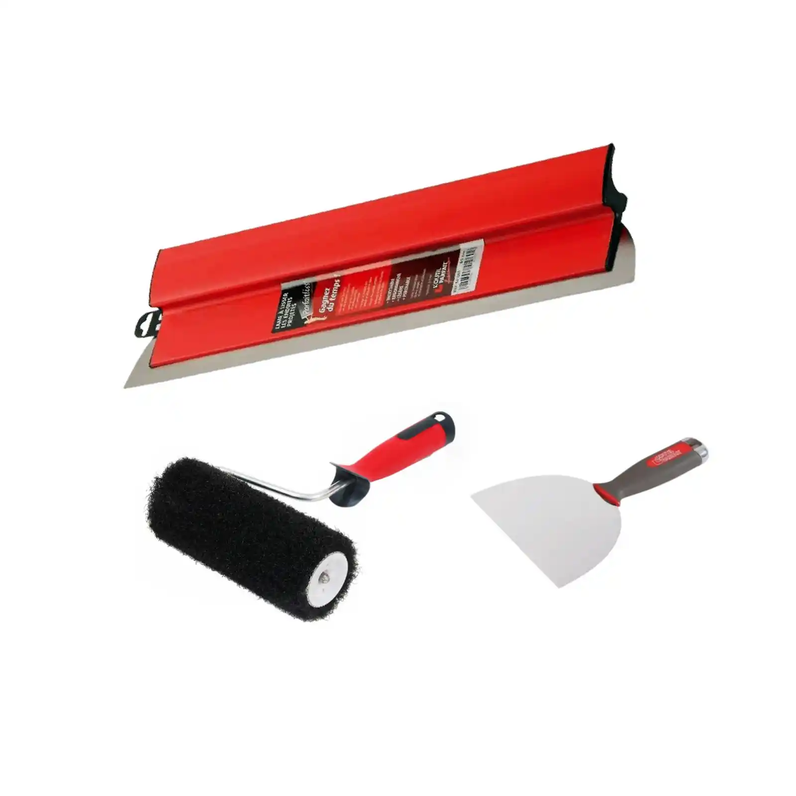 Accesorii si unelte de zugravit, gletuit - Pachet gletiera ParfaitLiss 60 cm, trafalet de glet 22 cm, spaclu 15 cm, LOutil Parfait